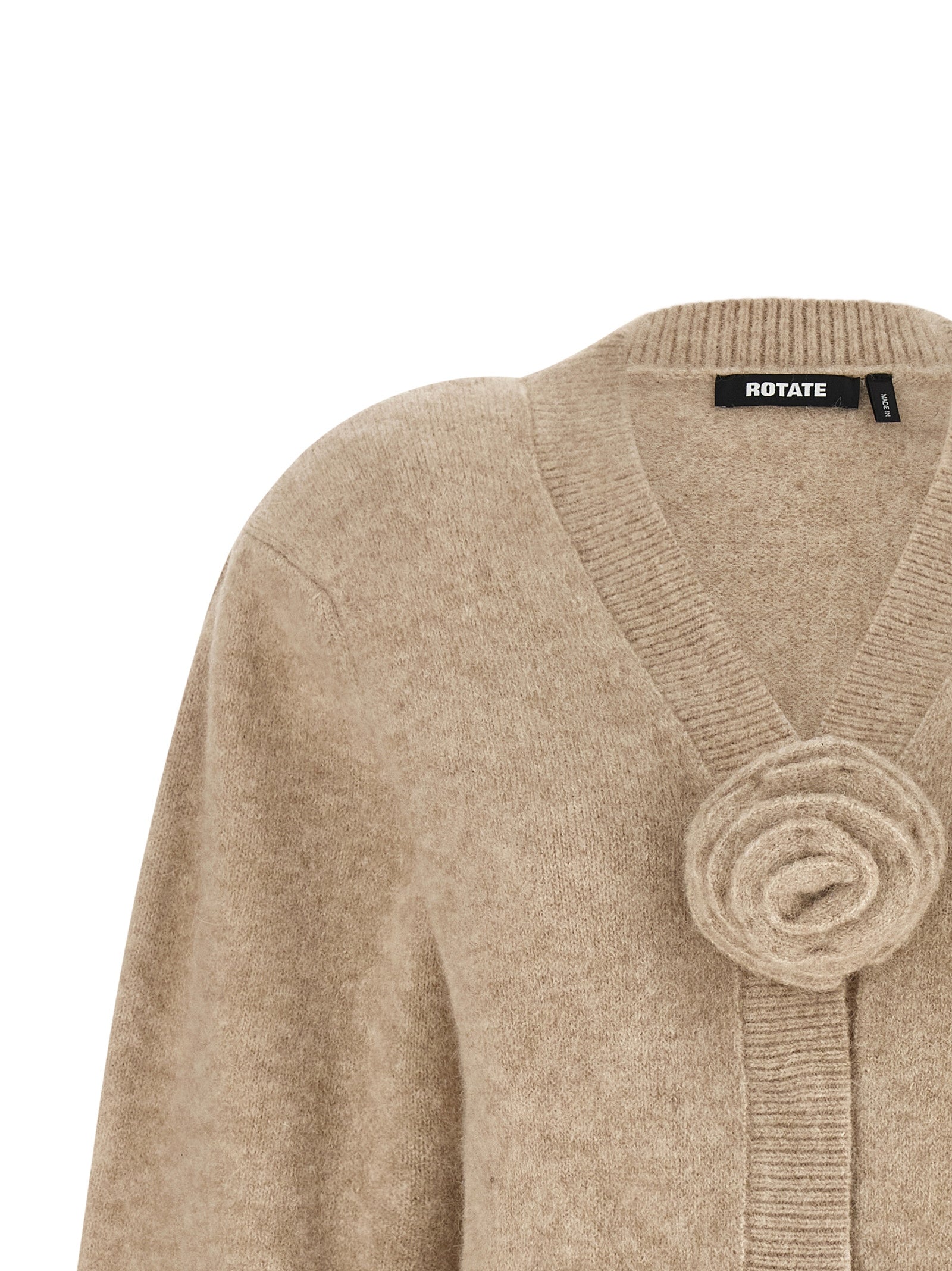 ROTATE BIRGER CHRISTENSEN Beige Wollstrickjacke