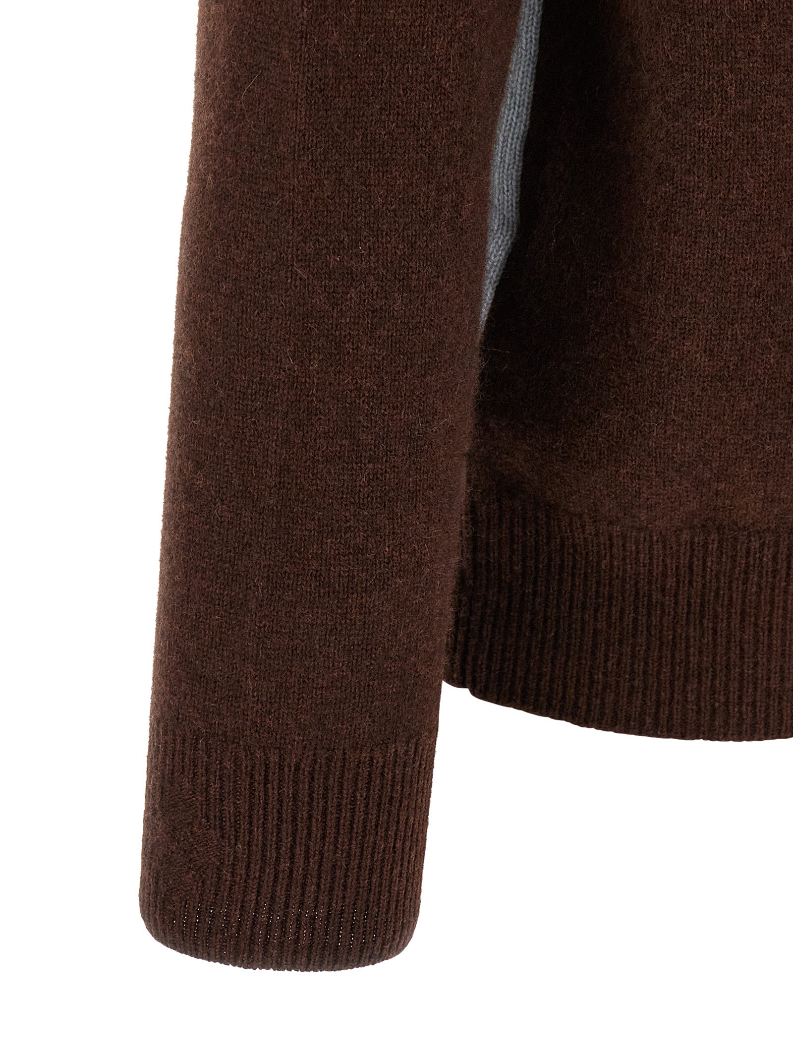 Ballantyne Brauner Kaschmir-Strickjacke