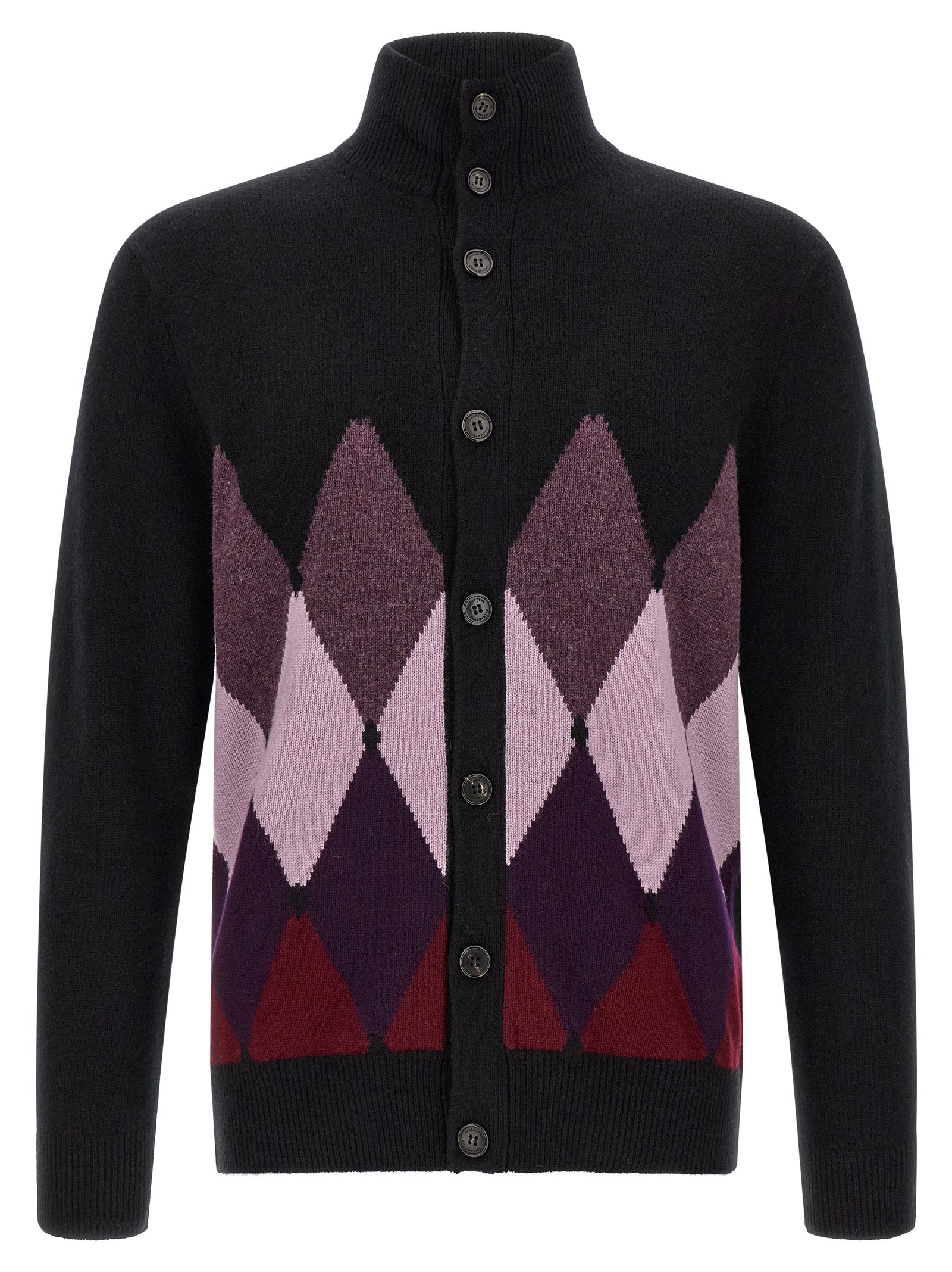 Ballantyne Schwarzer Kaschmir-Cardigan