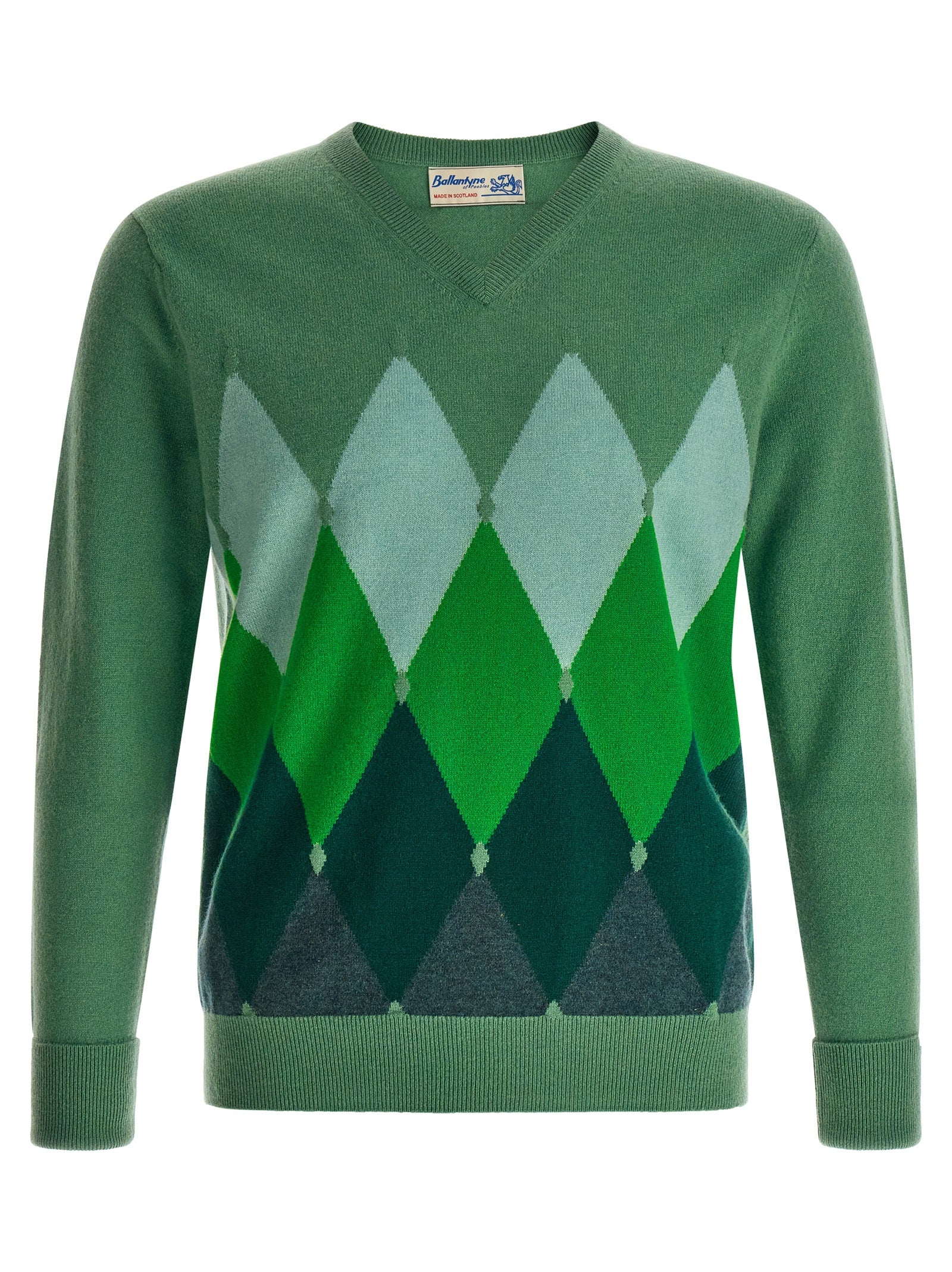 Ballantyne Zweifarbige Kaschmir-Strickjacke