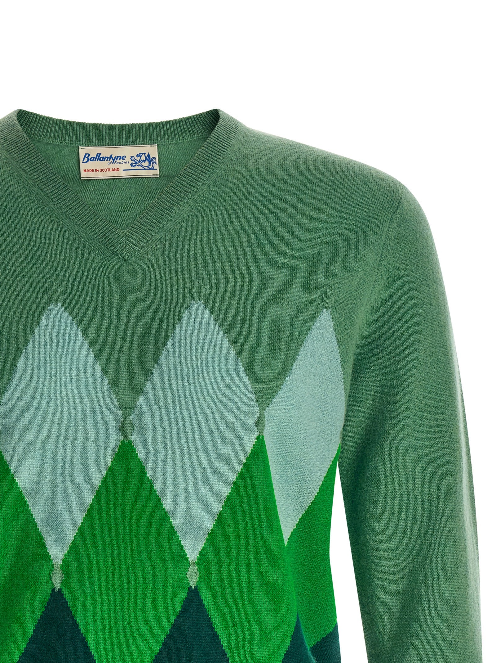 Ballantyne Zweifarbige Kaschmir-Strickjacke