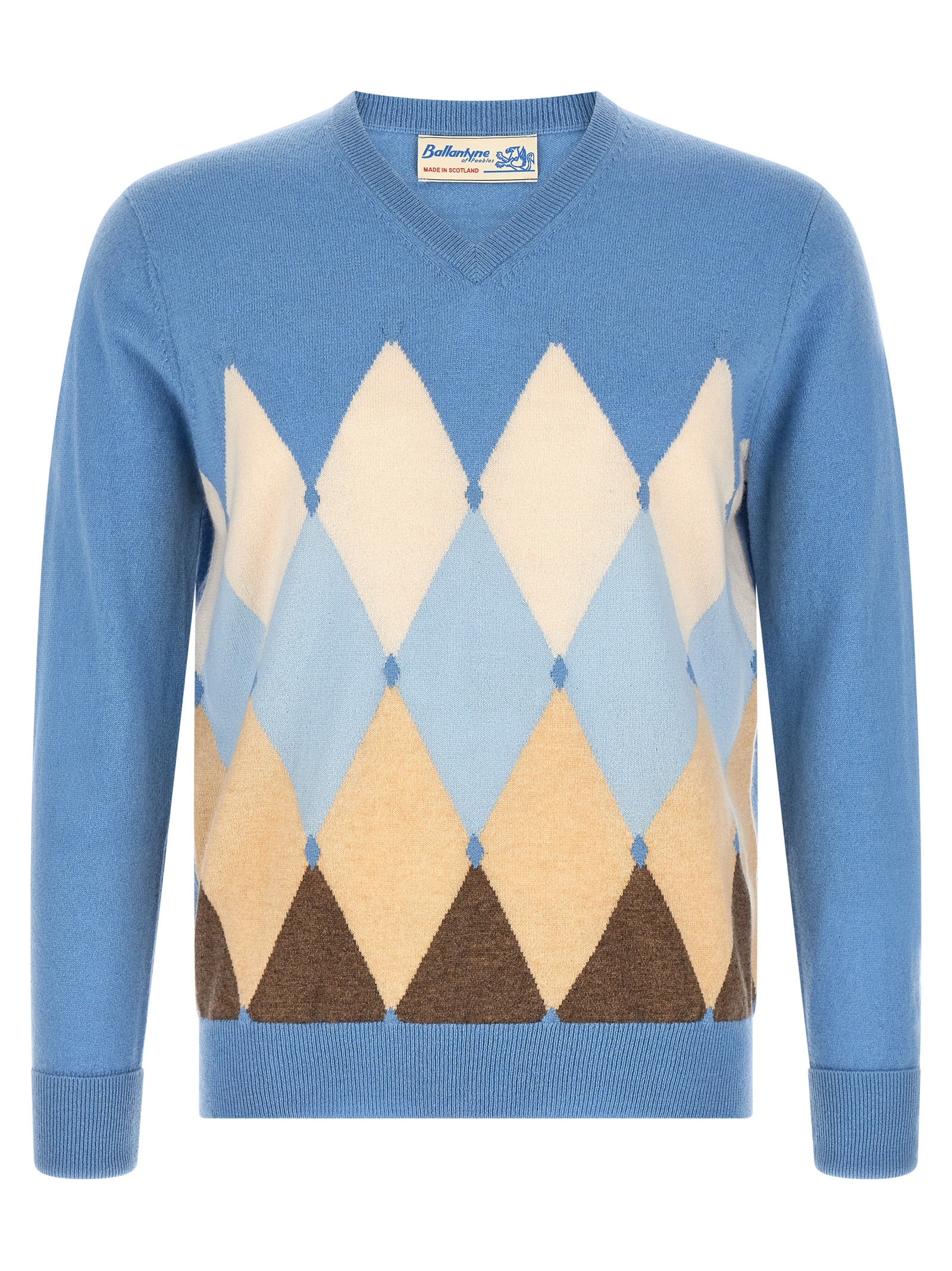 Ballantyne Blauer Kaschmir-Cardigan