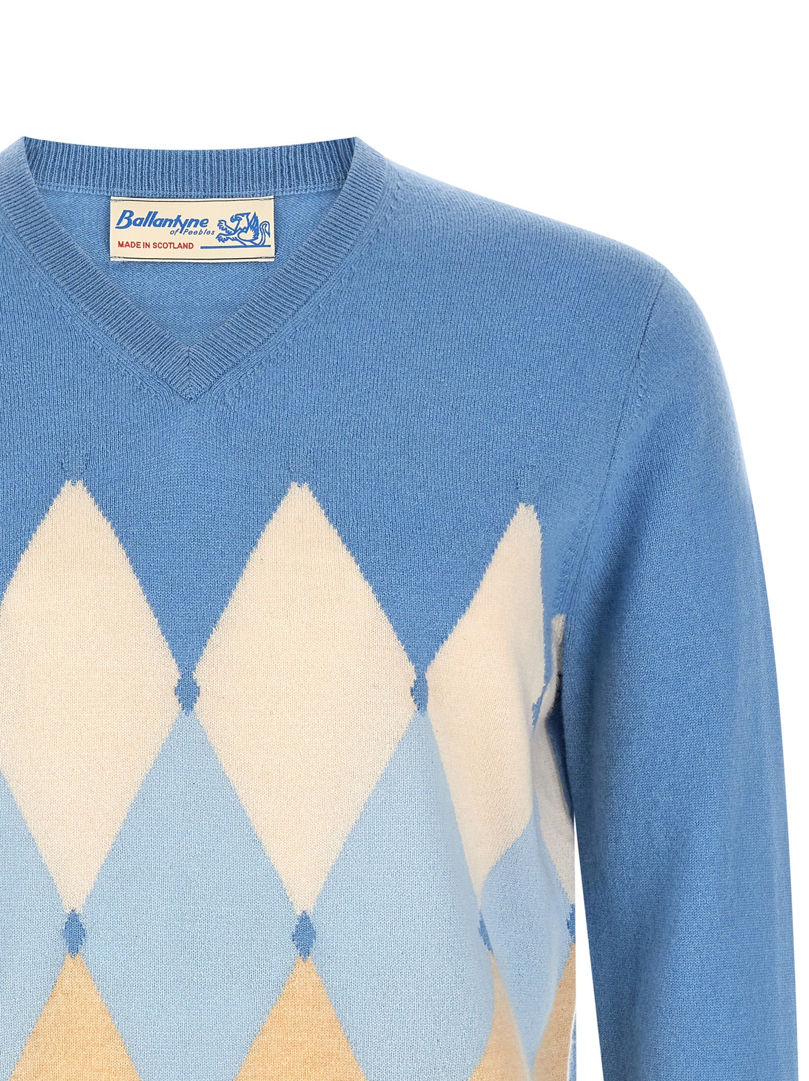 Ballantyne Blauer Kaschmir-Cardigan