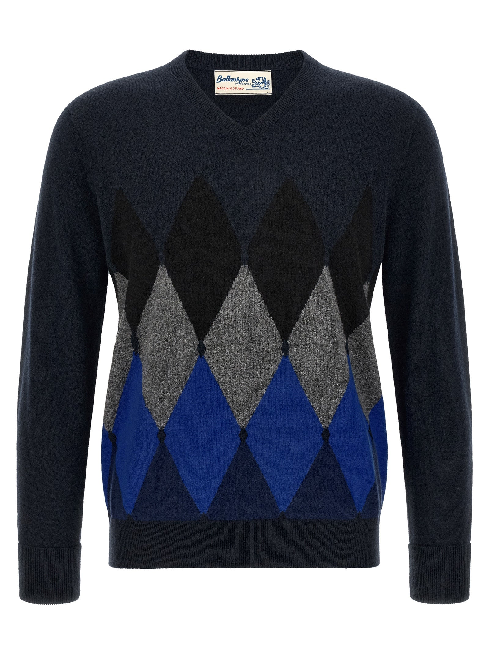 Ballantyne Blauer Kaschmir-Cardigan