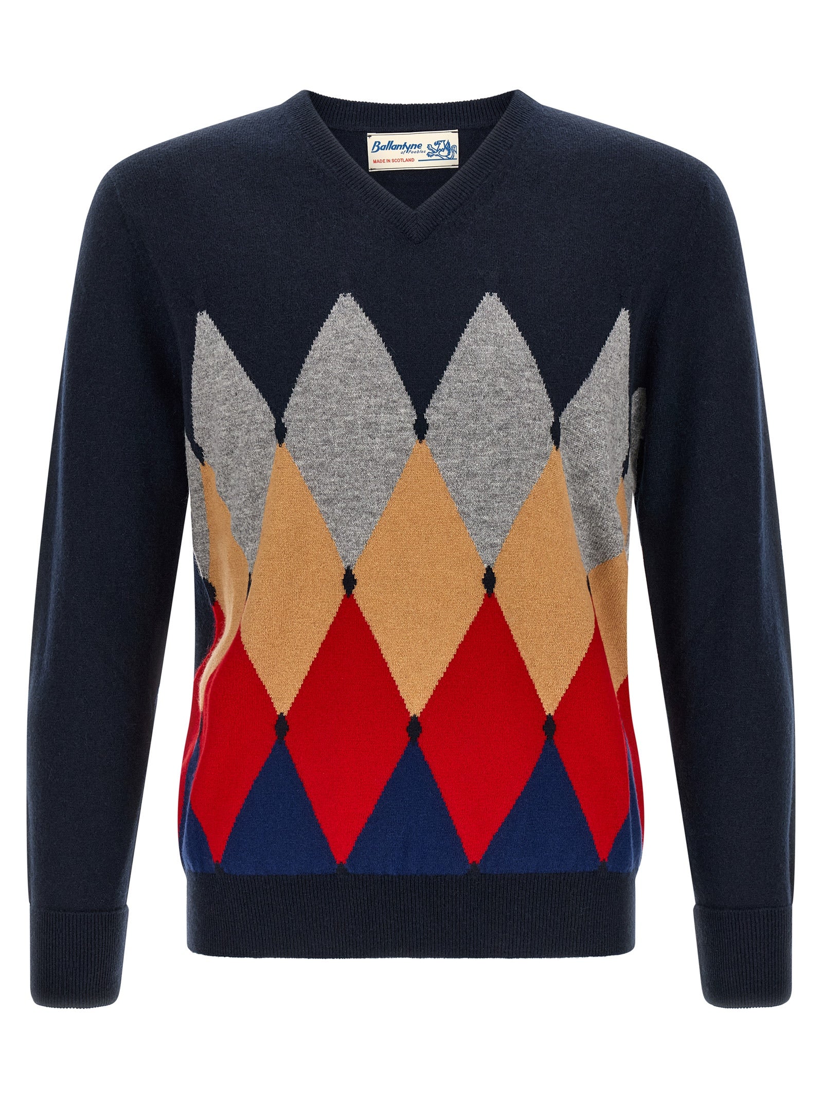 Ballantyne Blauer Kaschmir-Cardigan