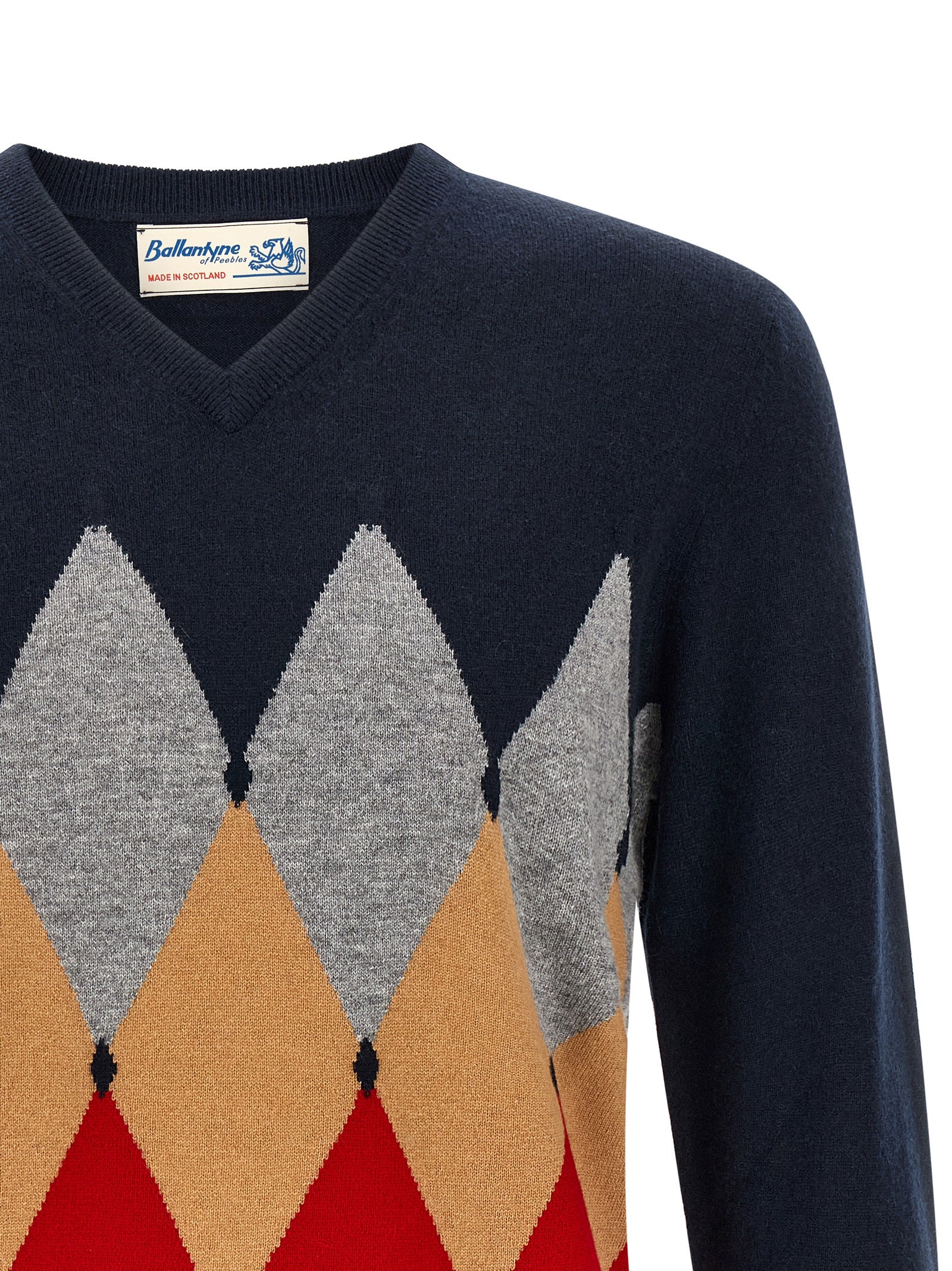 Ballantyne Blauer Kaschmir-Cardigan