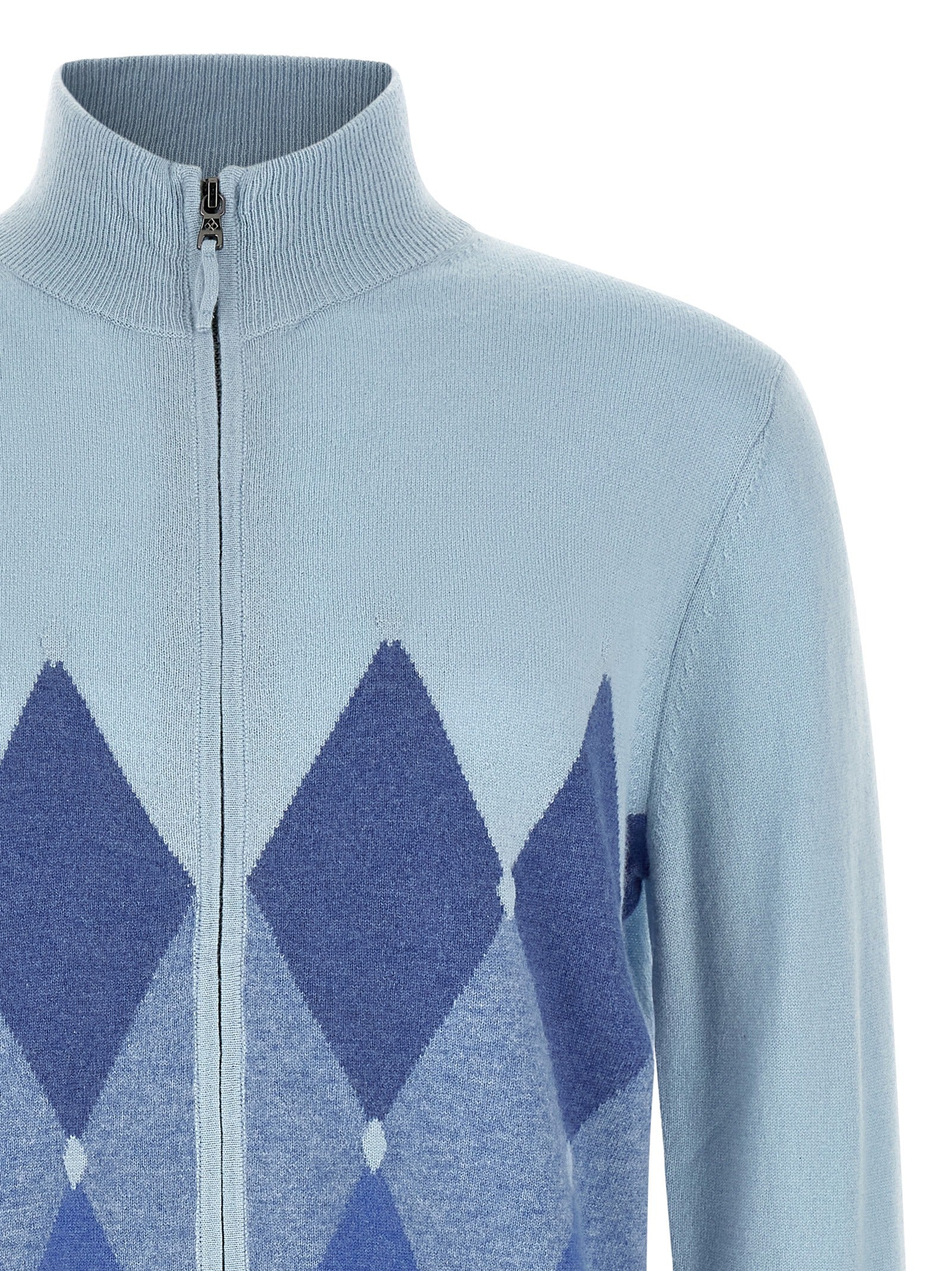 Ballantyne Blauer Kaschmir-Cardigan