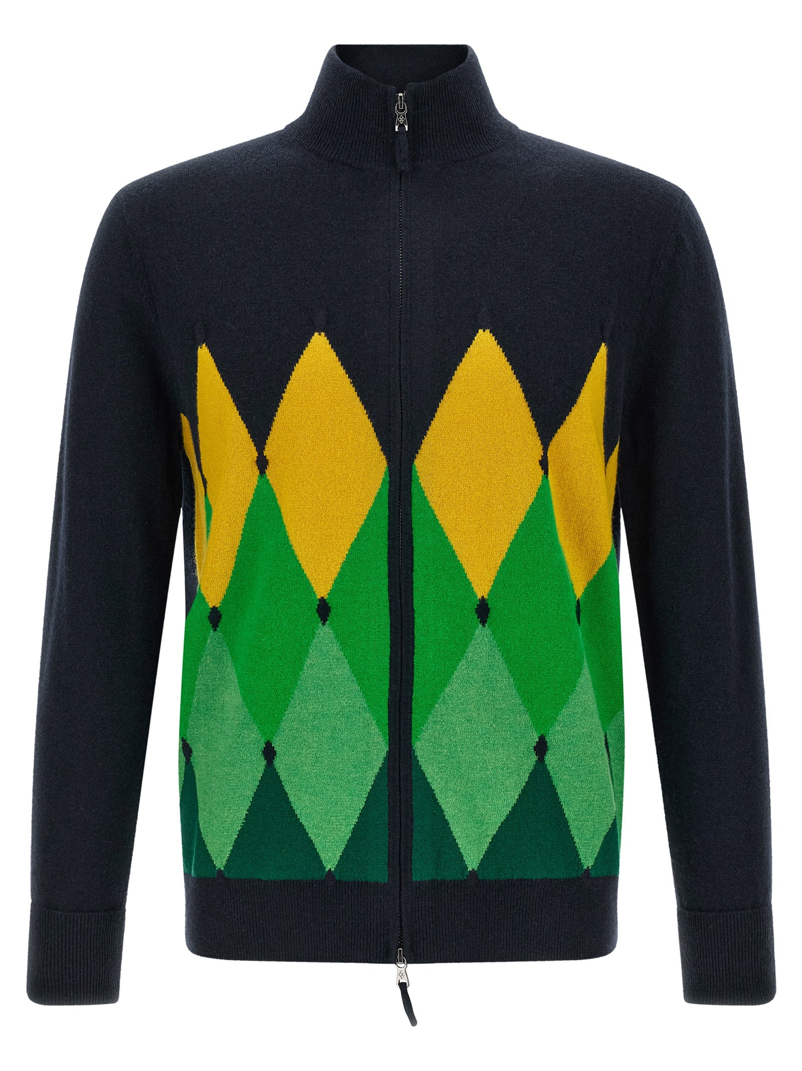 Ballantyne Blauer Kaschmir-Cardigan