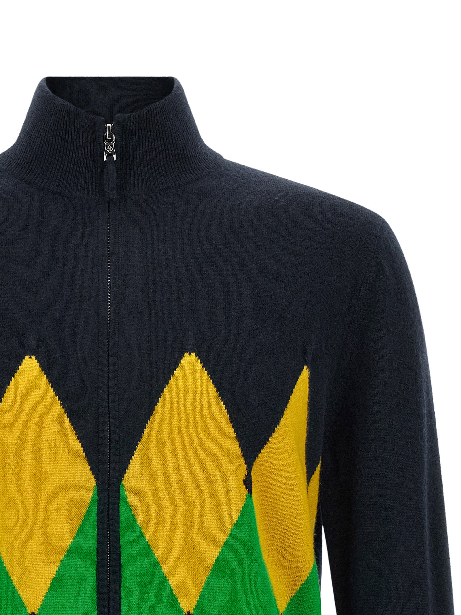 Ballantyne Blauer Kaschmir-Cardigan