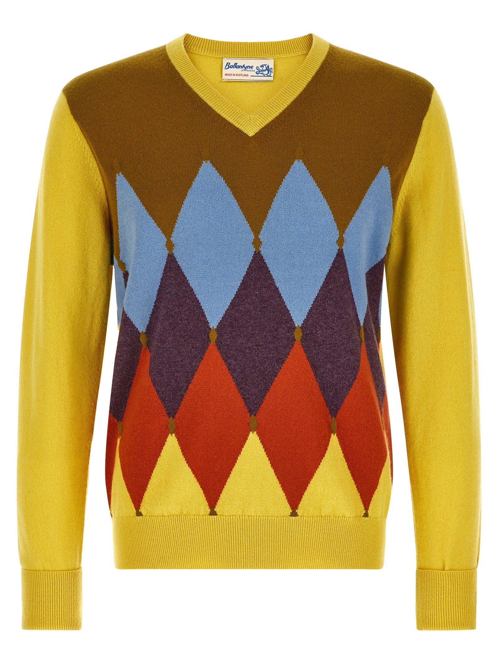 Ballantyne Mehrfarbige Kaschmir-Strickjacke