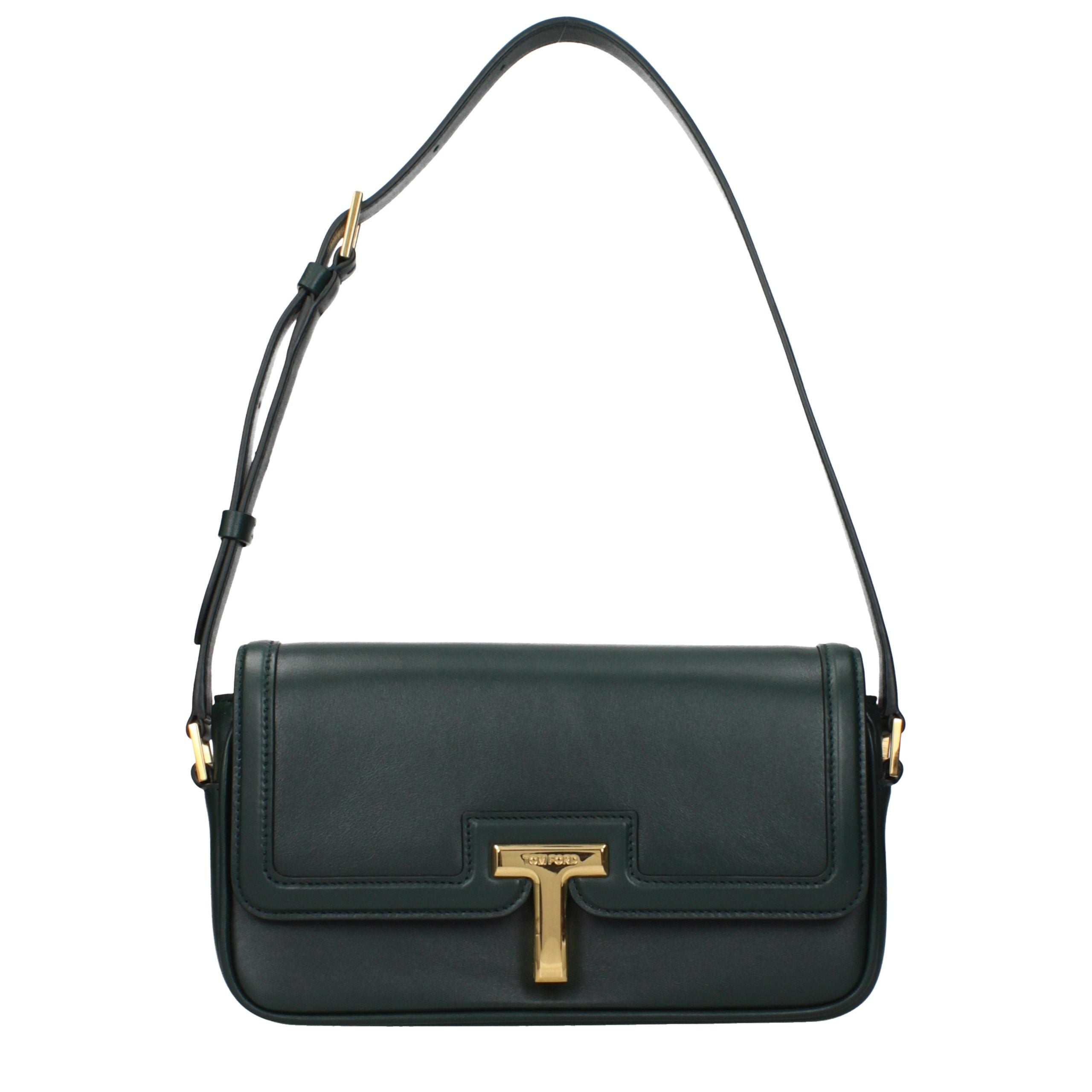 Tom Ford Grüne Leder Schultertasche