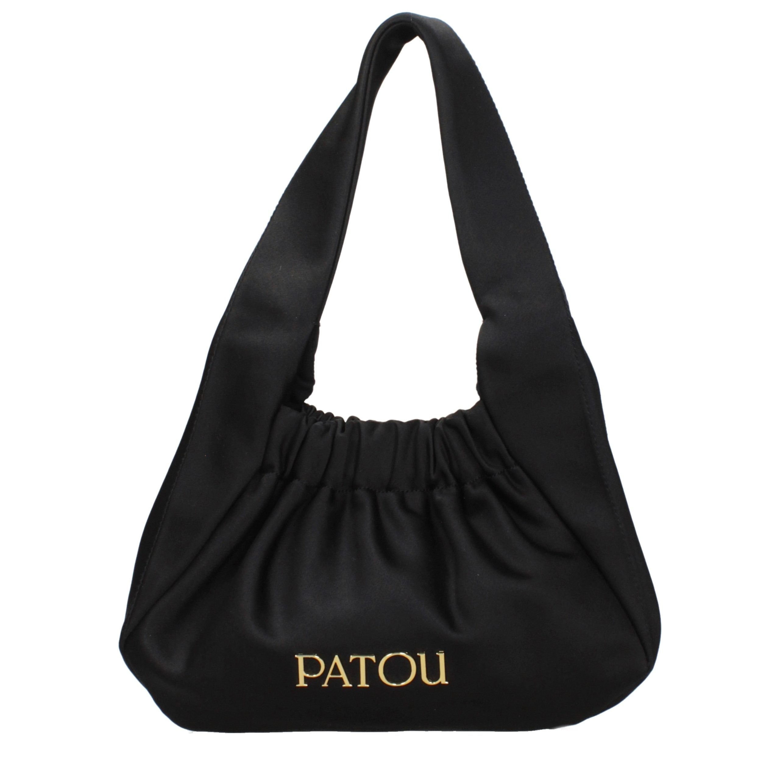 Patou Schwarze Stoffhandtasche