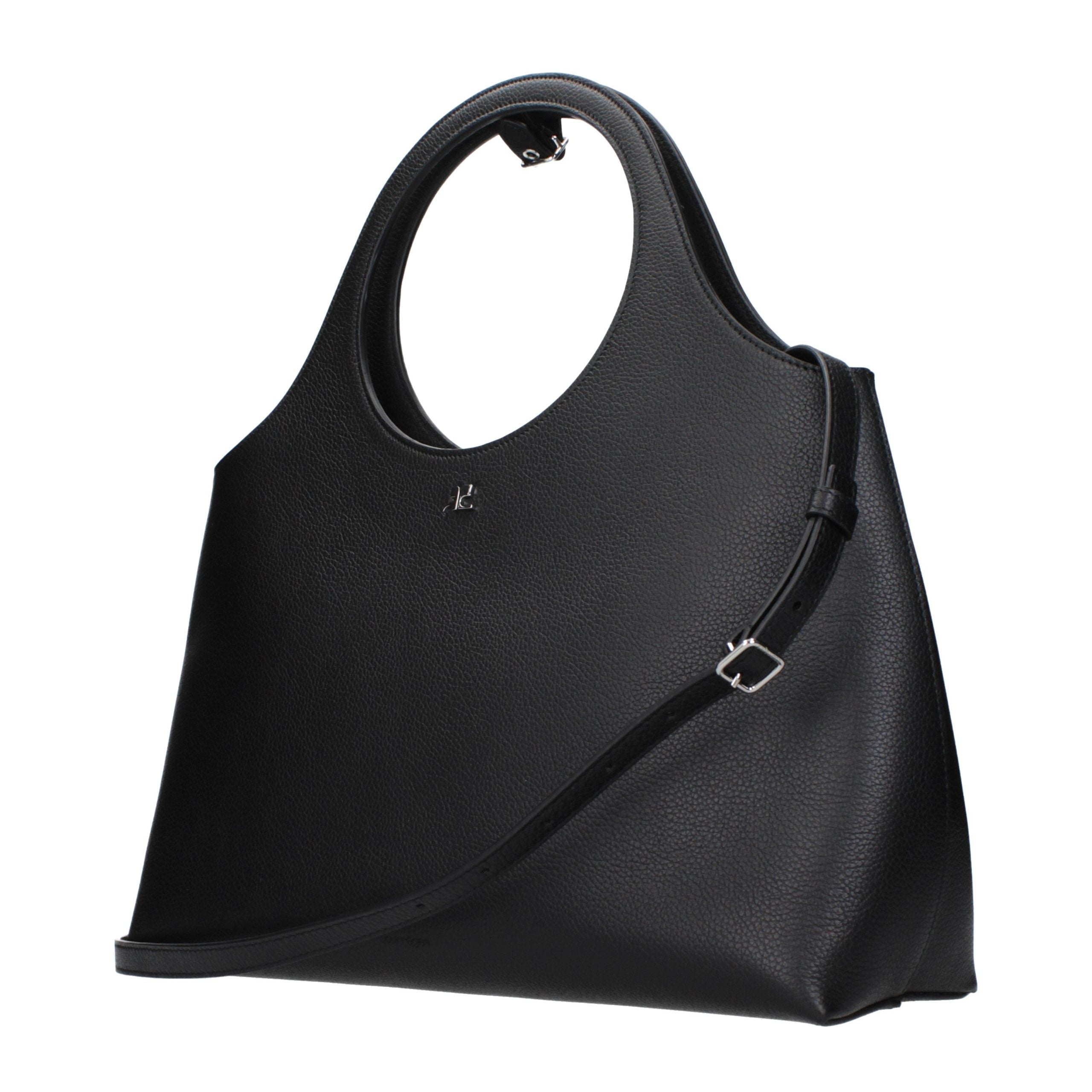 Courrèges Schwarze Lederhandtasche