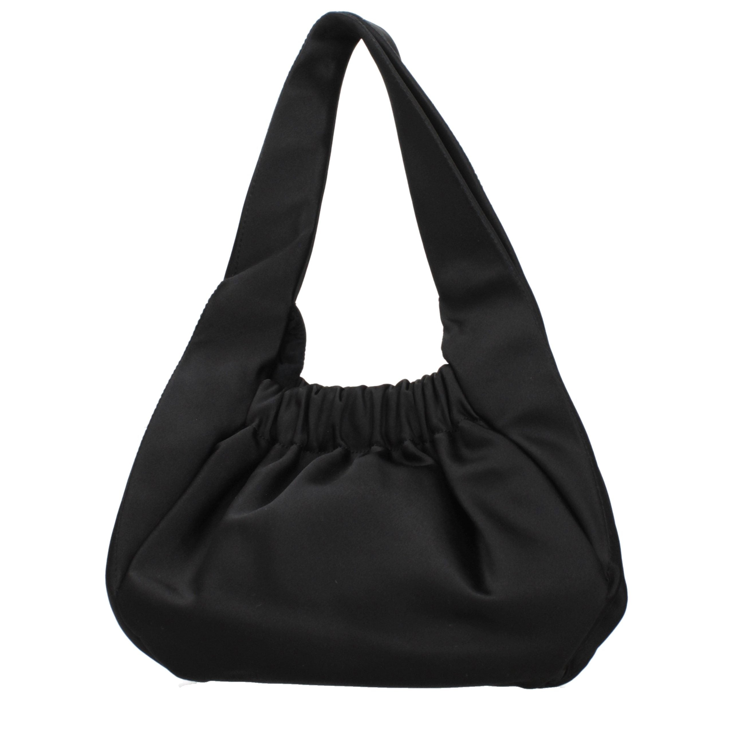 Patou Schwarze Stoffhandtasche