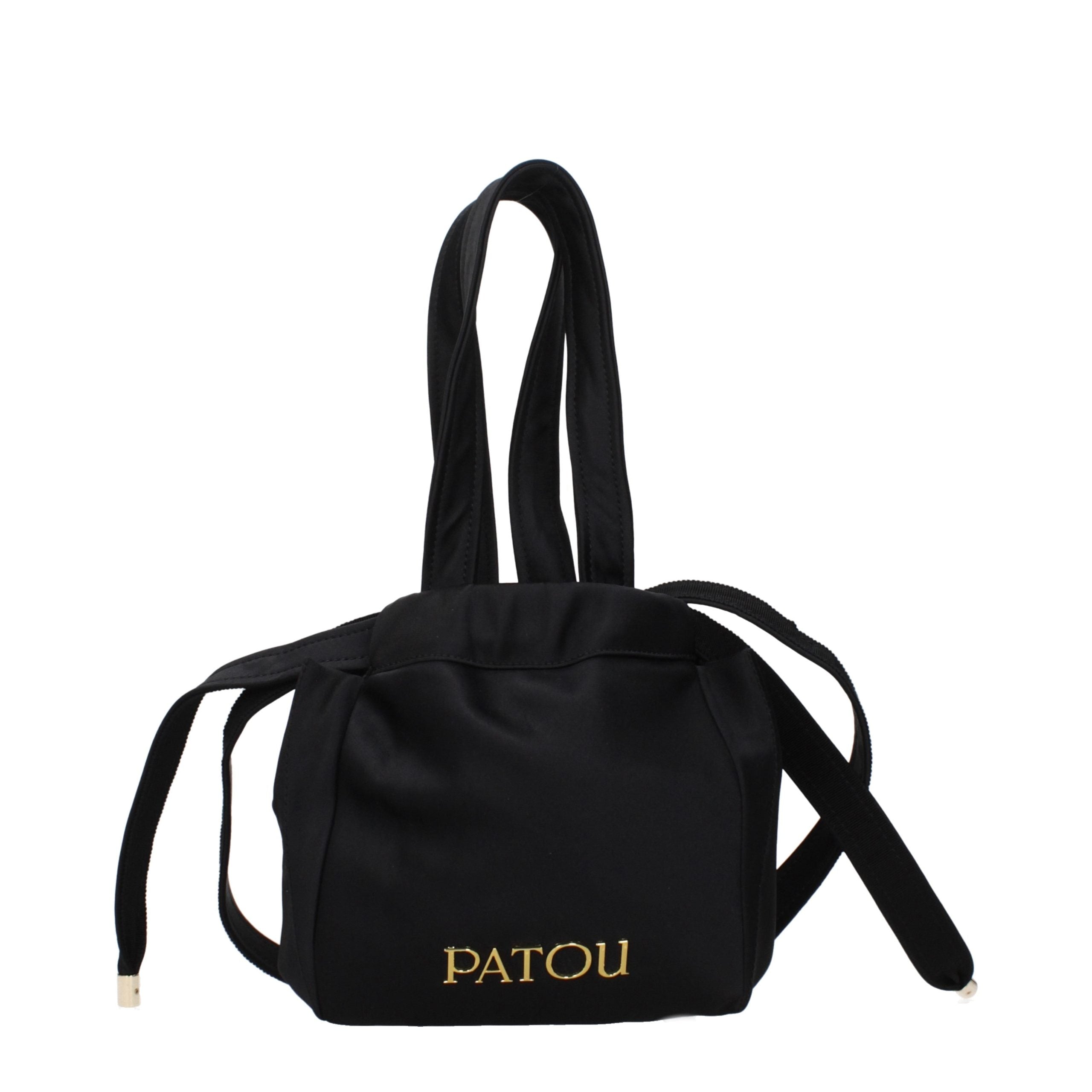 Patou Schwarze Stoffhandtasche