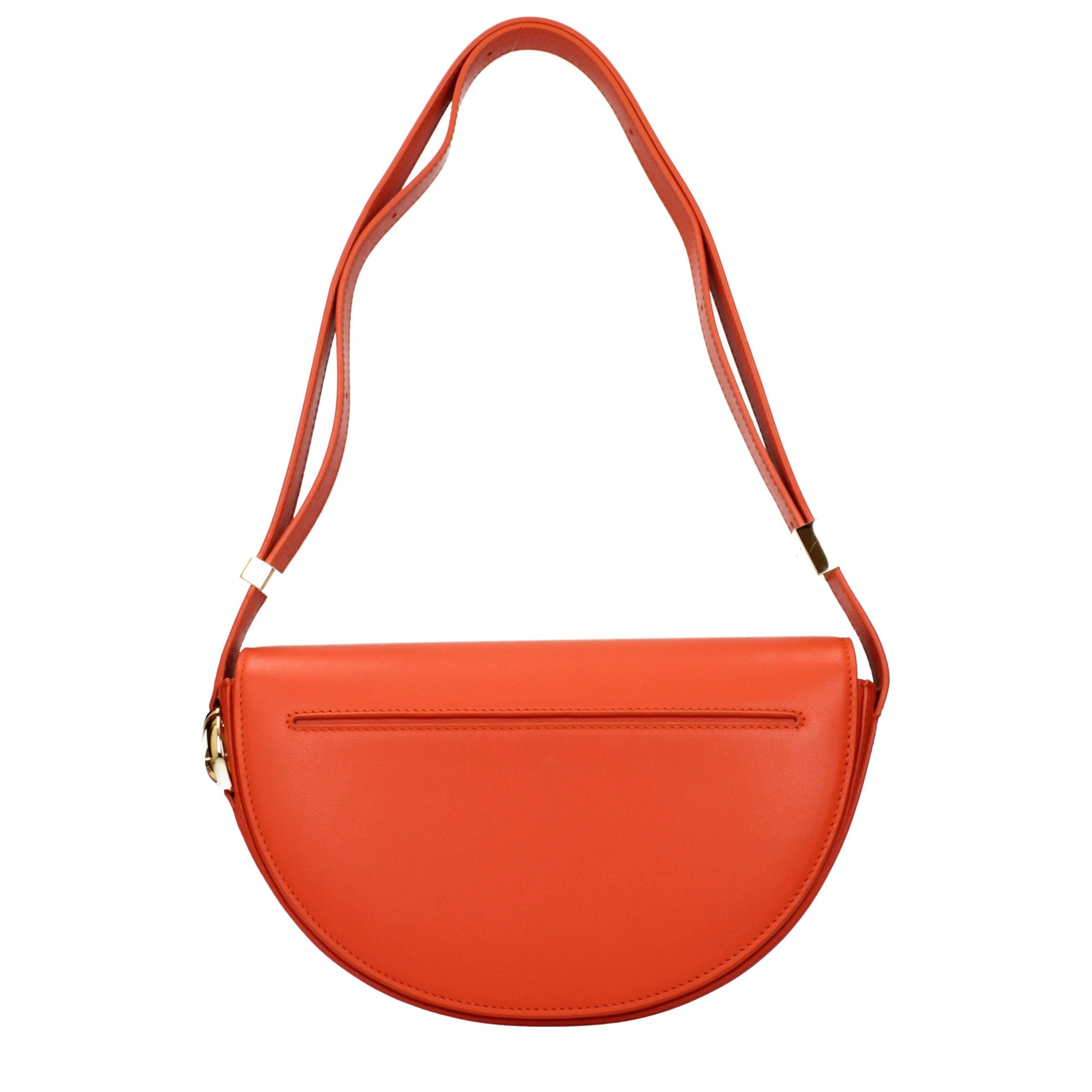 Patou Orange Leder Schultertasche