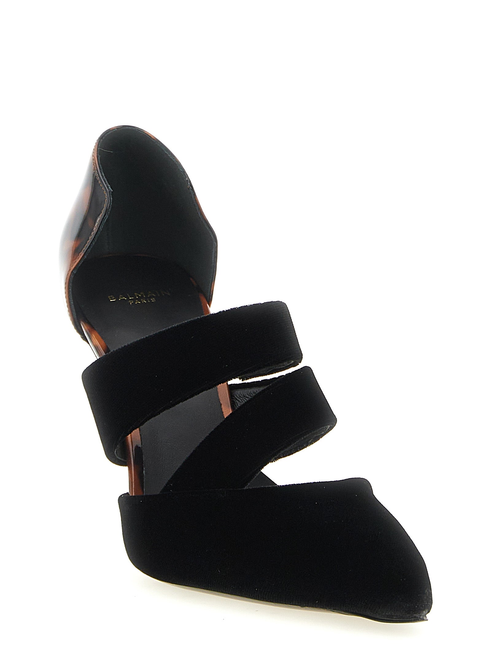 Balmain Schwarze Pumps aus Viskose mit hohem Absatz