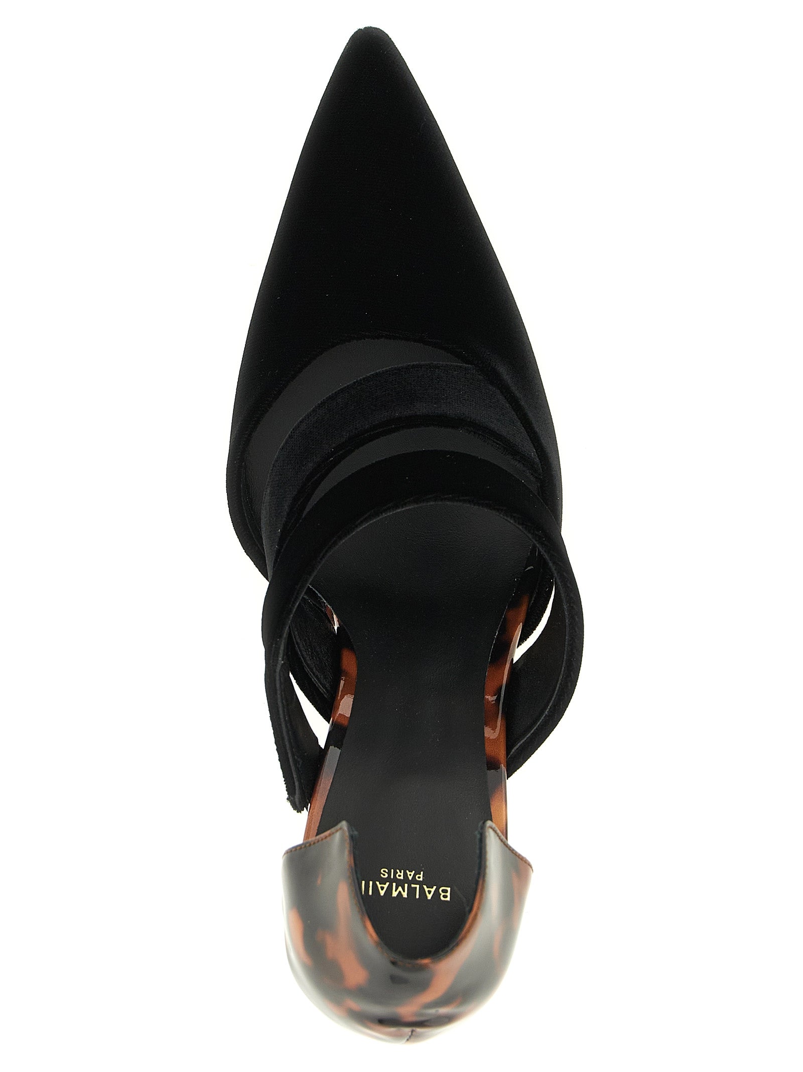 Balmain Schwarze Pumps aus Viskose mit hohem Absatz