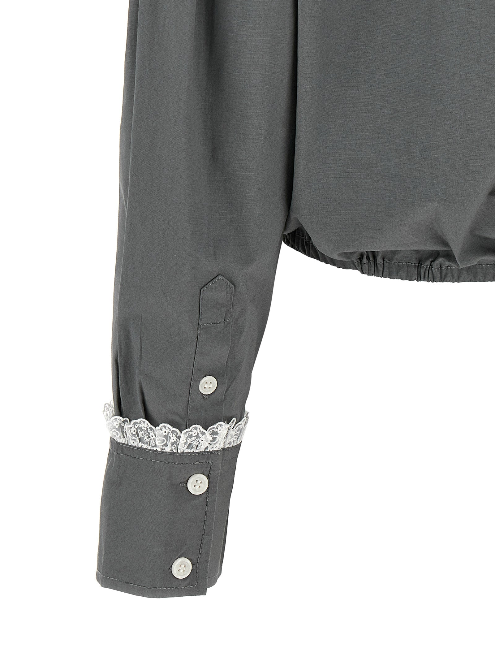 Ganni Graue Baumwollbluse