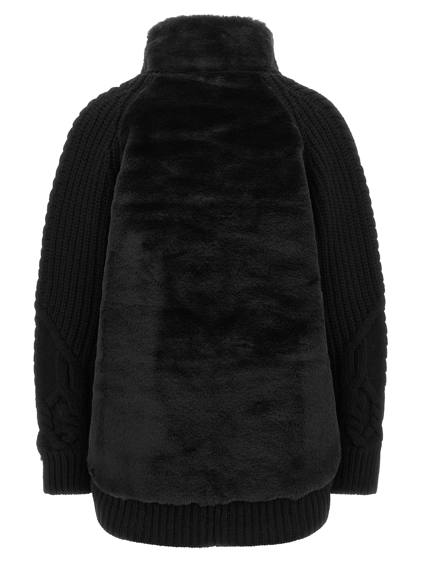 Herno Schwarzer Wollcardigan