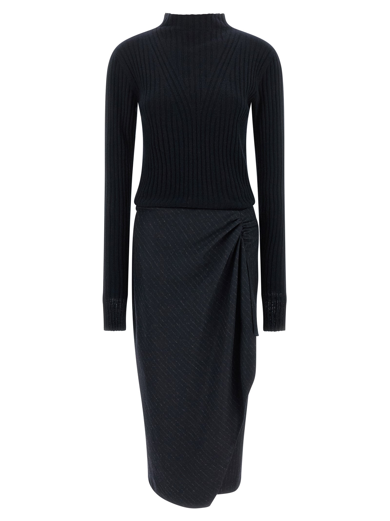 PINKO Blaues Midi-Kleid aus Polyester