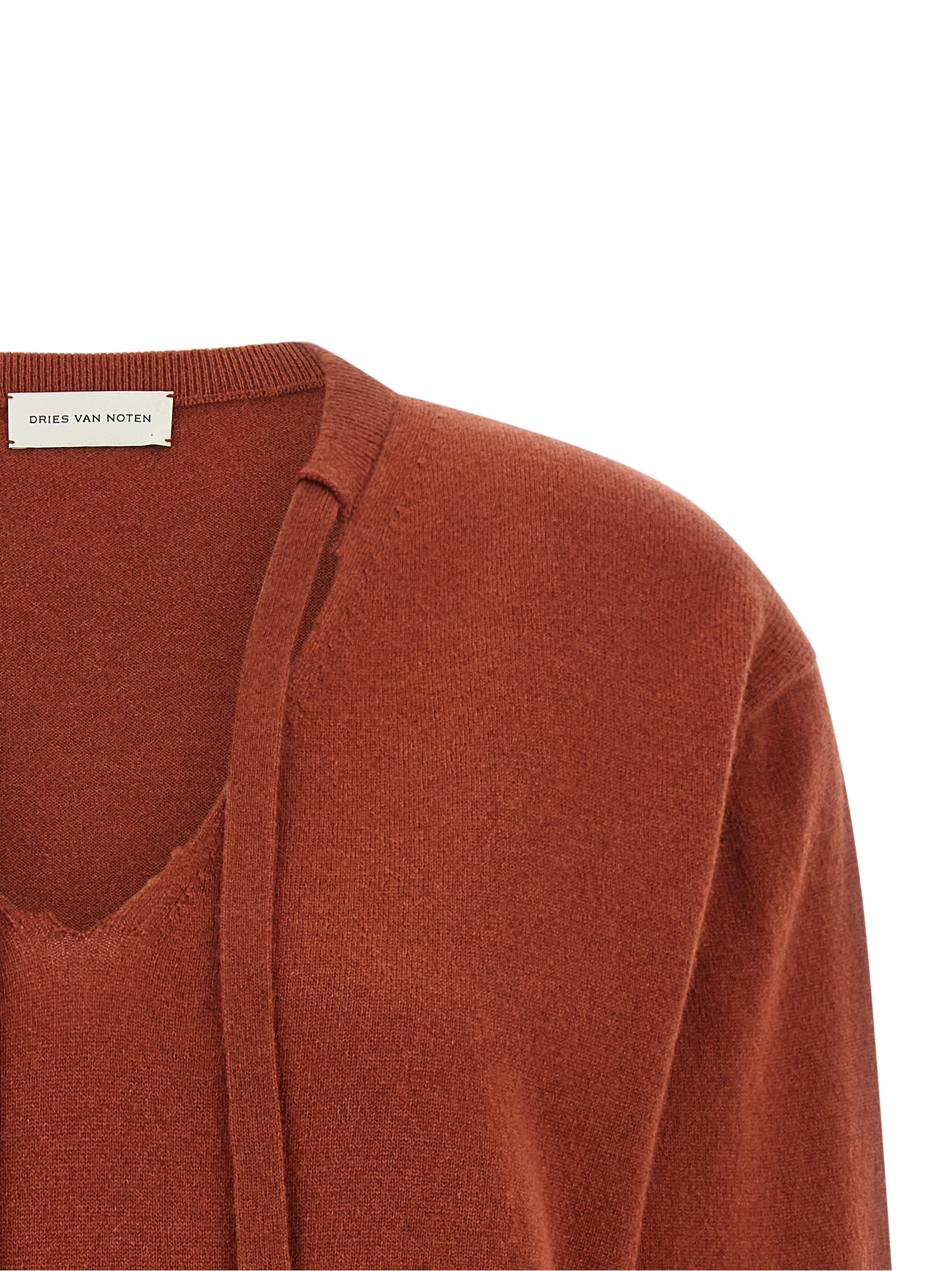 Dries Van Noten Roter Kaschmir-Cardigan