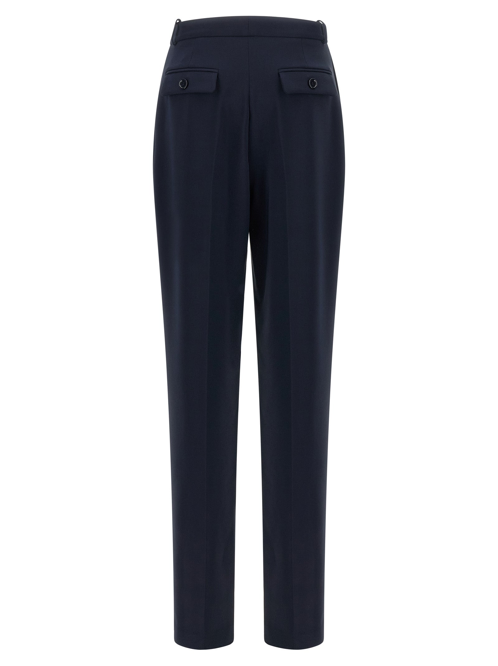 Elisabetta Franchi Blaue Zigarettenhose aus Polyester