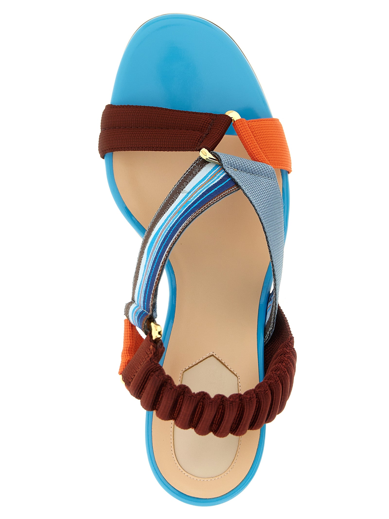 Fendi Sandale Colibrì aus Viskose in Multicolor