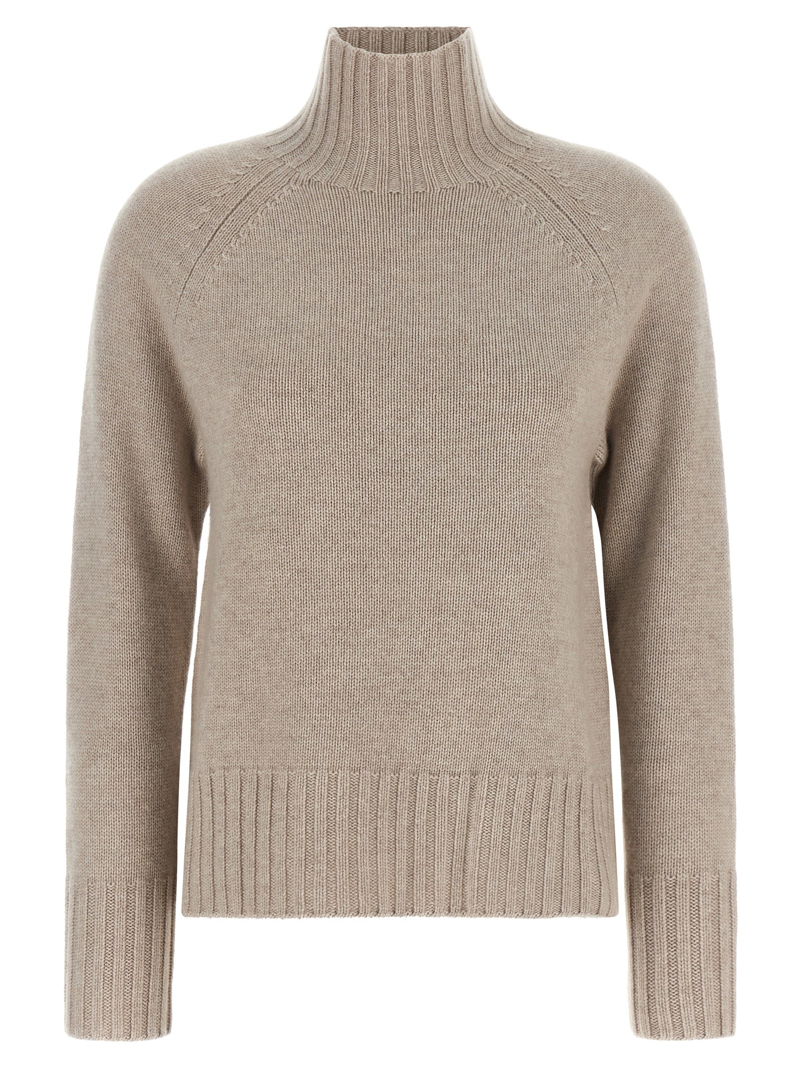 'S Max Mara Beige Wollstrickjacke