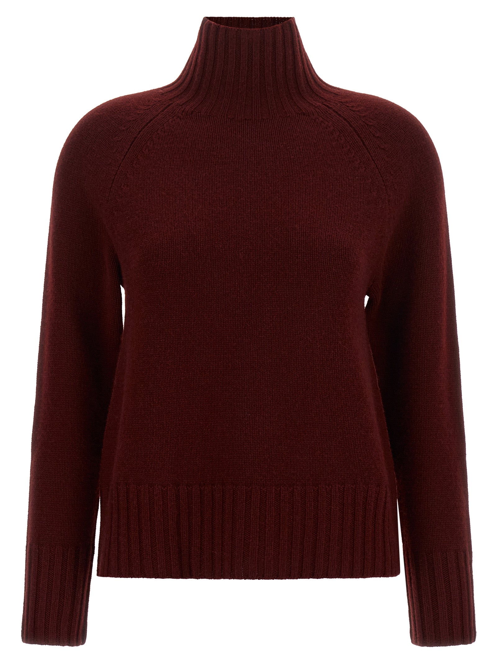 'S Max Mara Bordeaux Woll-Strickjacke