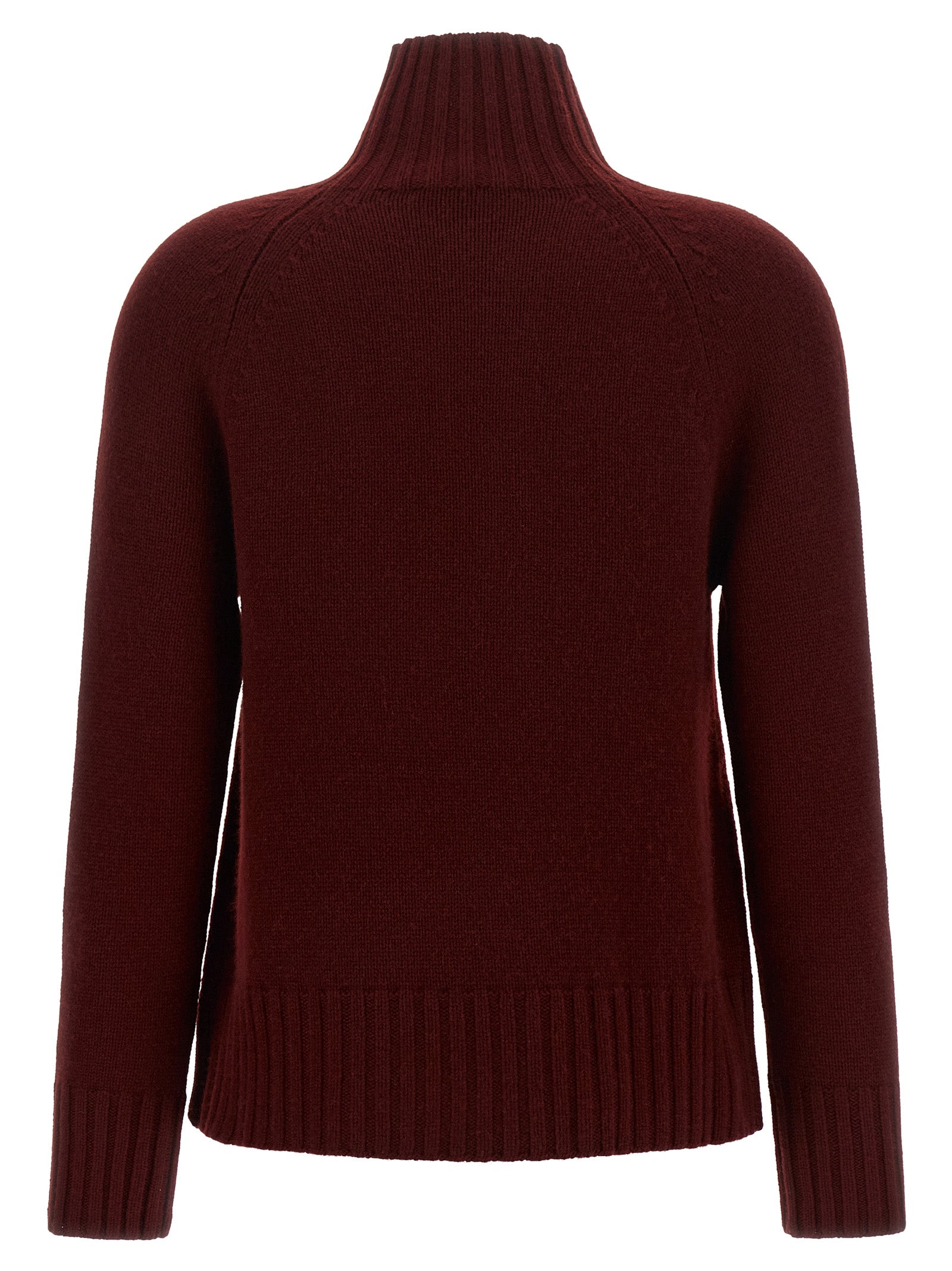 'S Max Mara Bordeaux Woll-Strickjacke