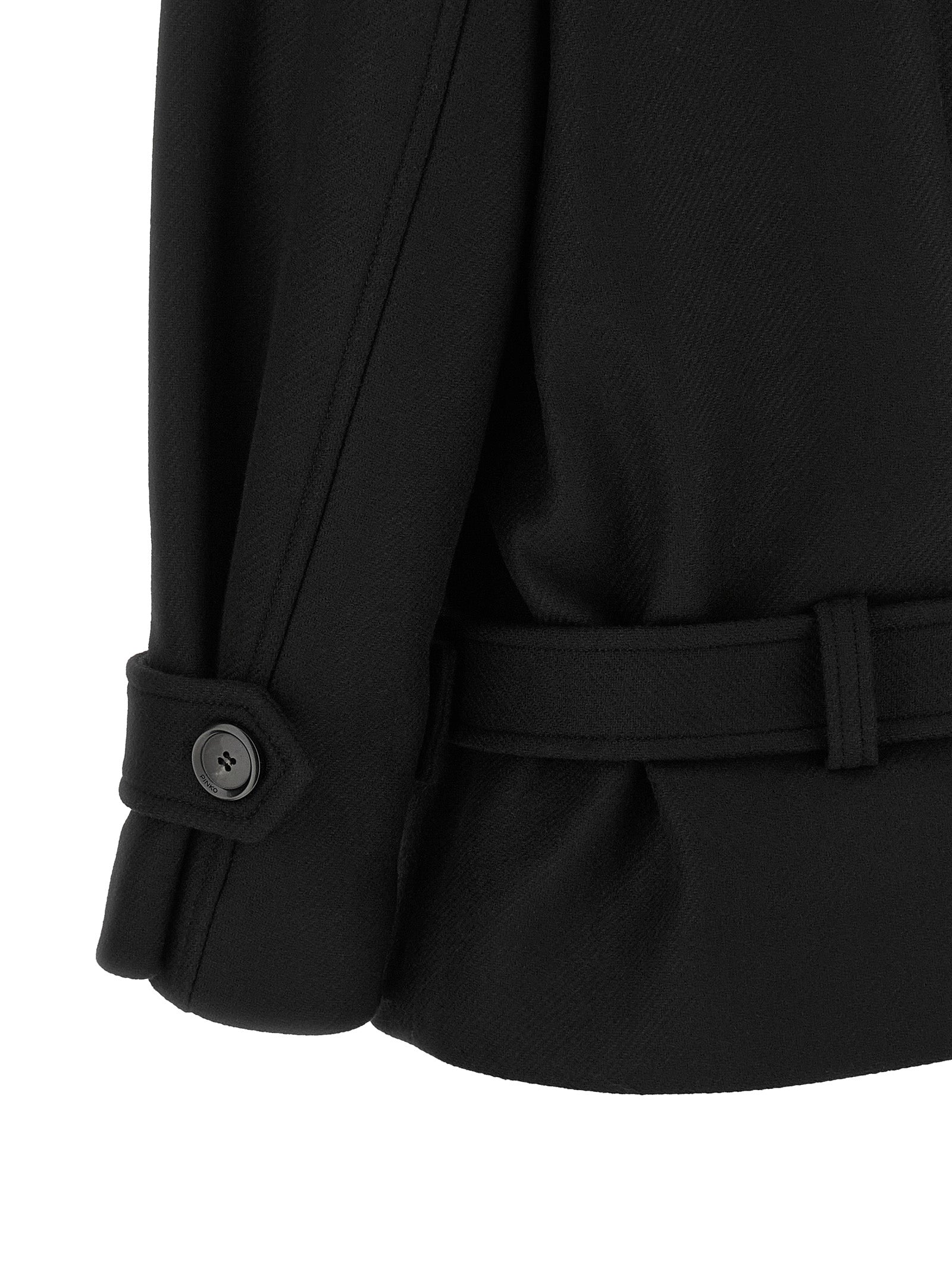 PINKO Schwarzer Wollmantel