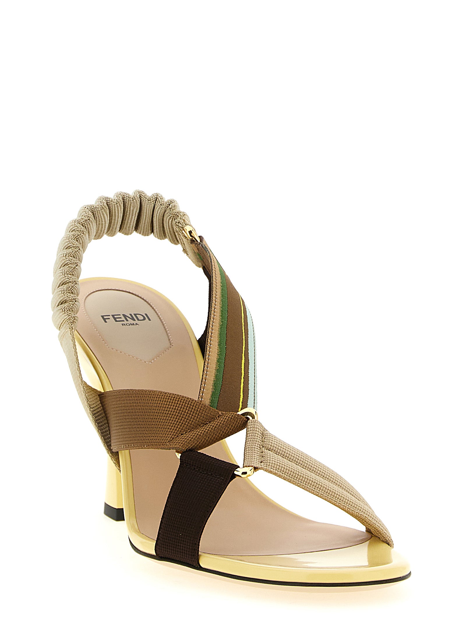 Fendi Midi-Absatzpumps aus mehrfarbiger Viskose