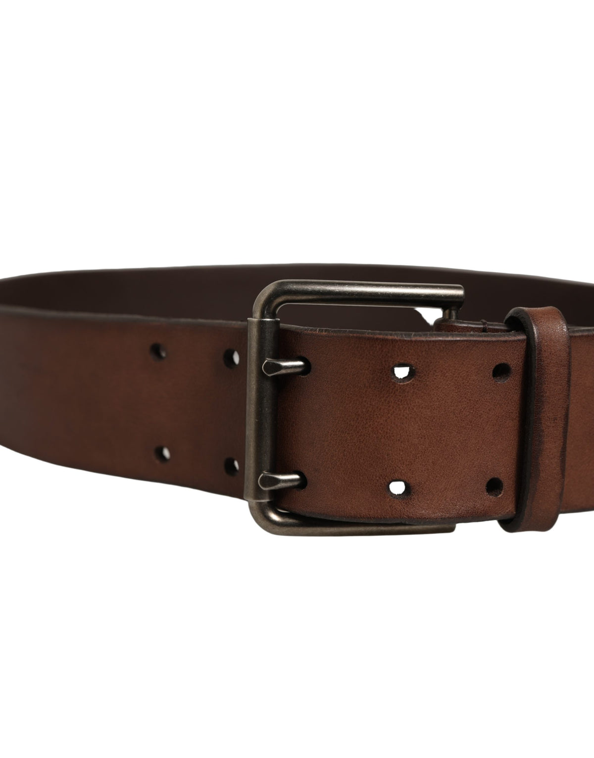 Dolce & Gabbana Gürtel Braun Leder Dornschließe Metall