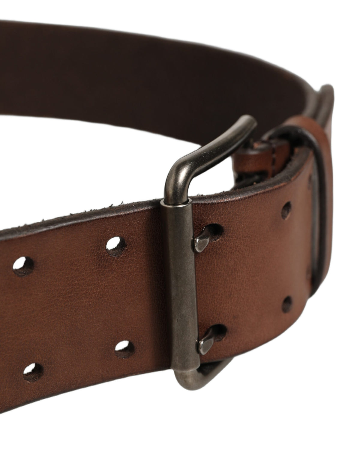 Dolce & Gabbana Gürtel Braun Leder Dornschließe Metall