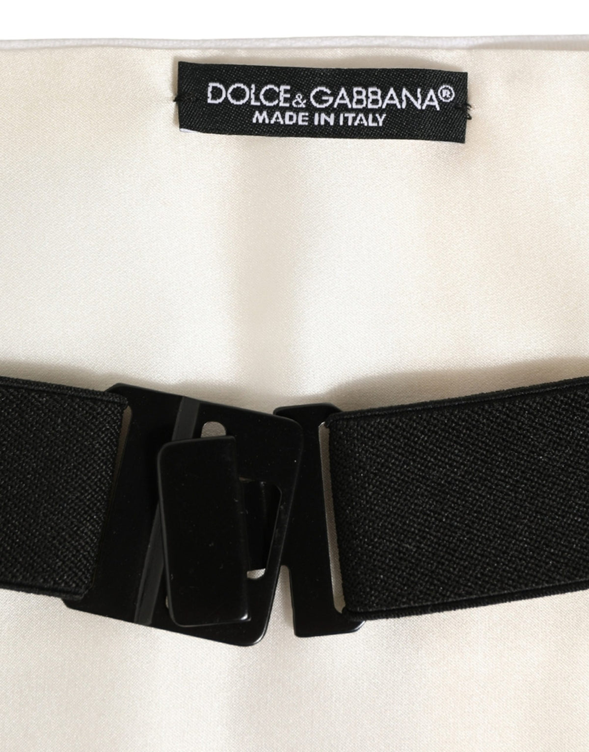 Dolce & Gabbana Weißer Herren-Gürtel aus Baumwolle mit breitem Bund