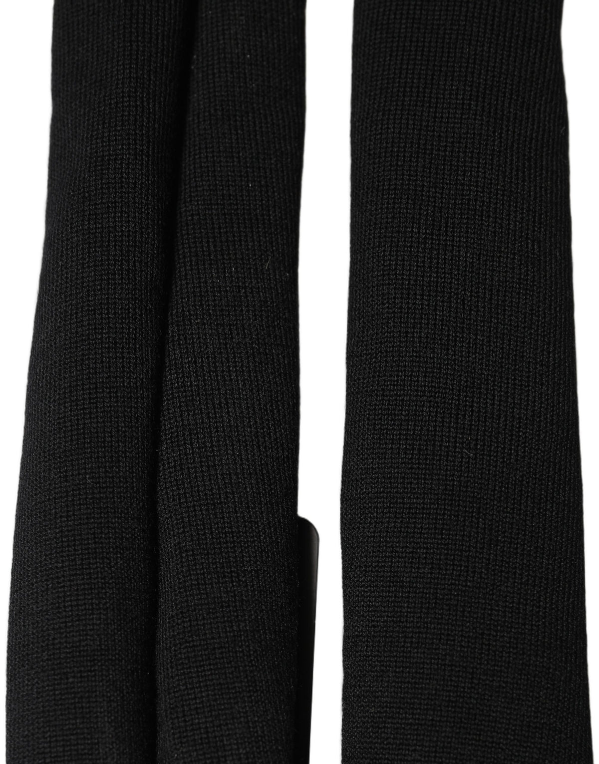 Dolce & Gabbana Herrenschal aus schwarzer Wolle, Skinny Foulard
