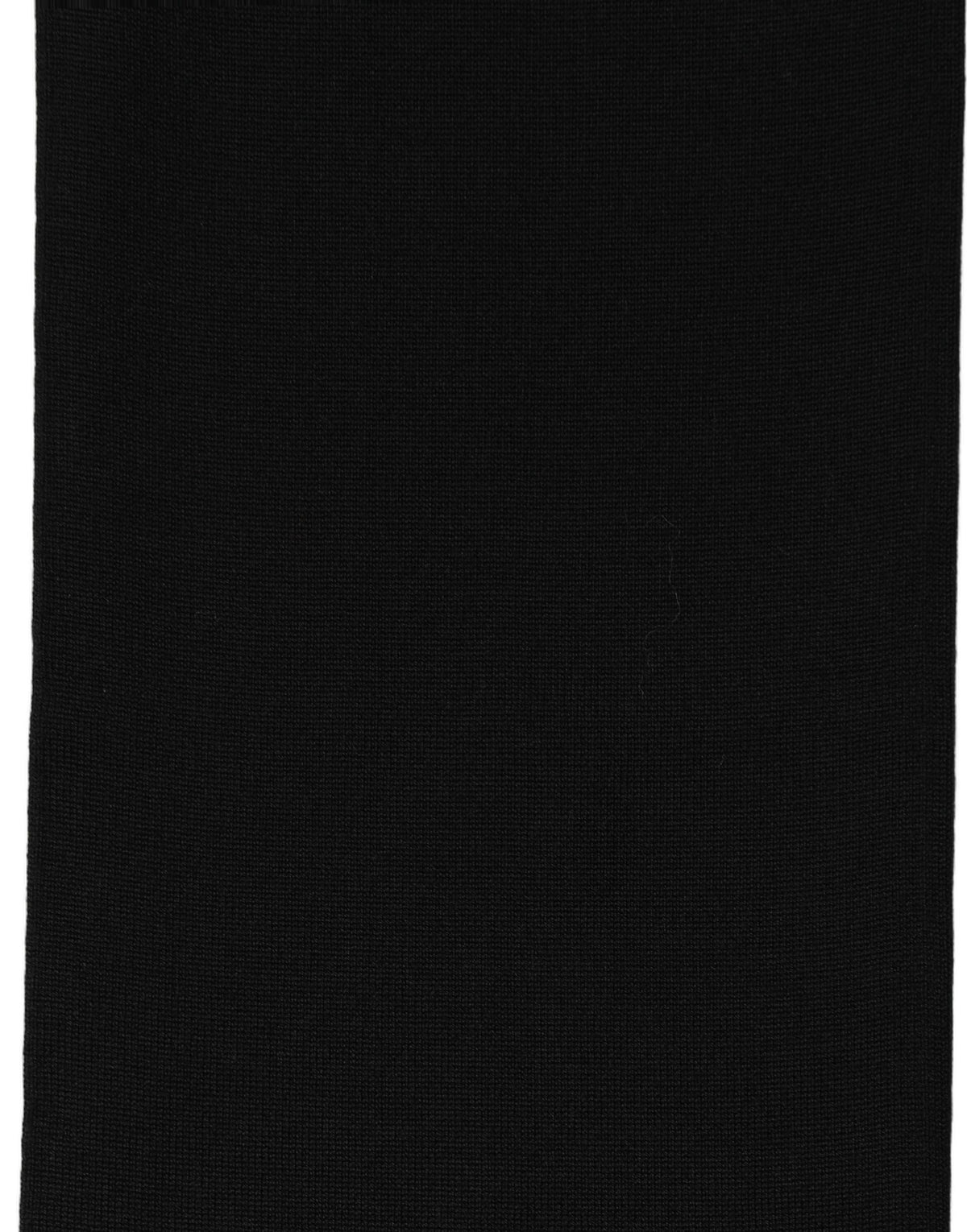 Dolce & Gabbana Schwarzer Wollschal Gestrickt Hals-Tuch Foulard Schal