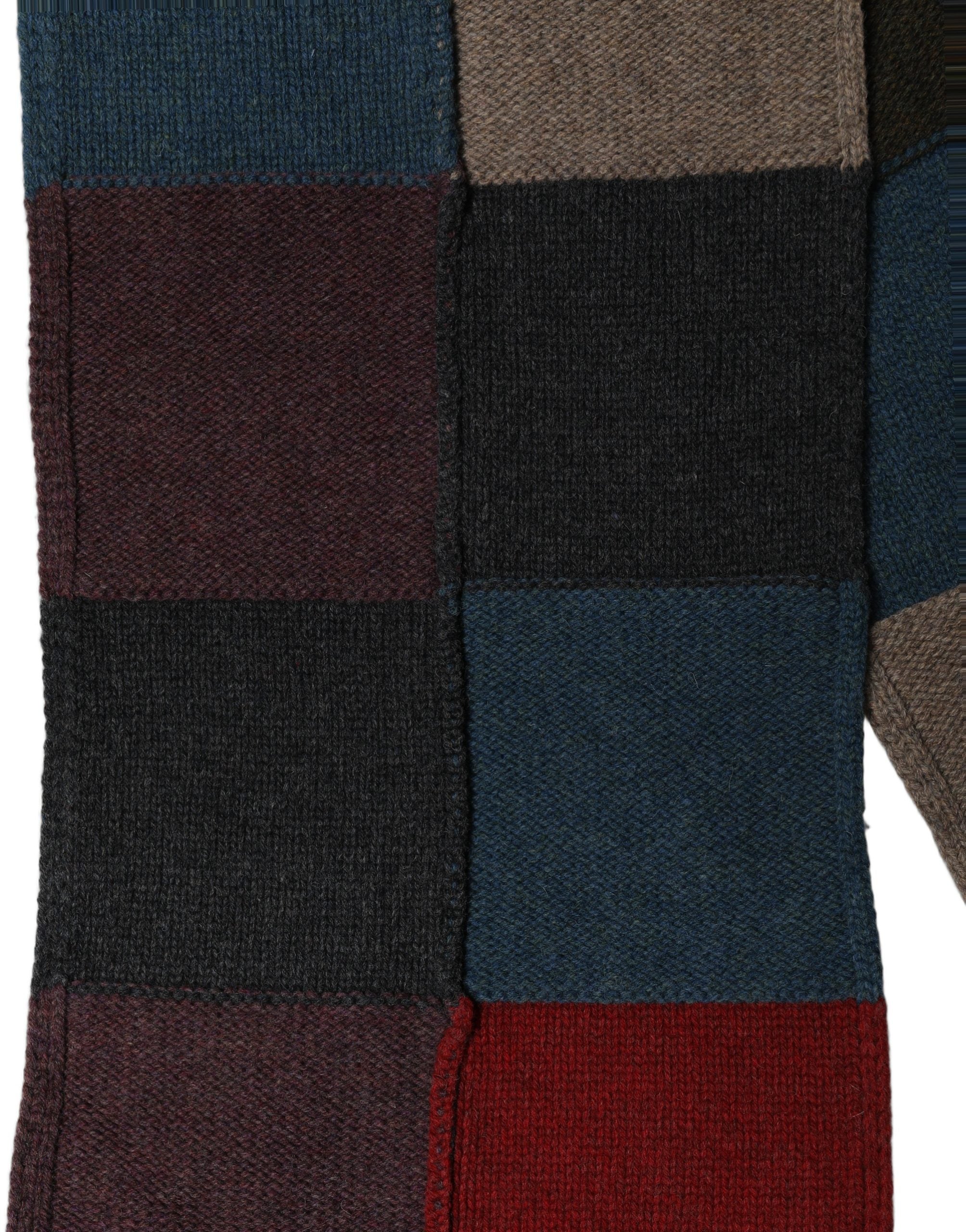 Dolce & Gabbana Mehrfarbiger Strickschal im Patchwork-Design
