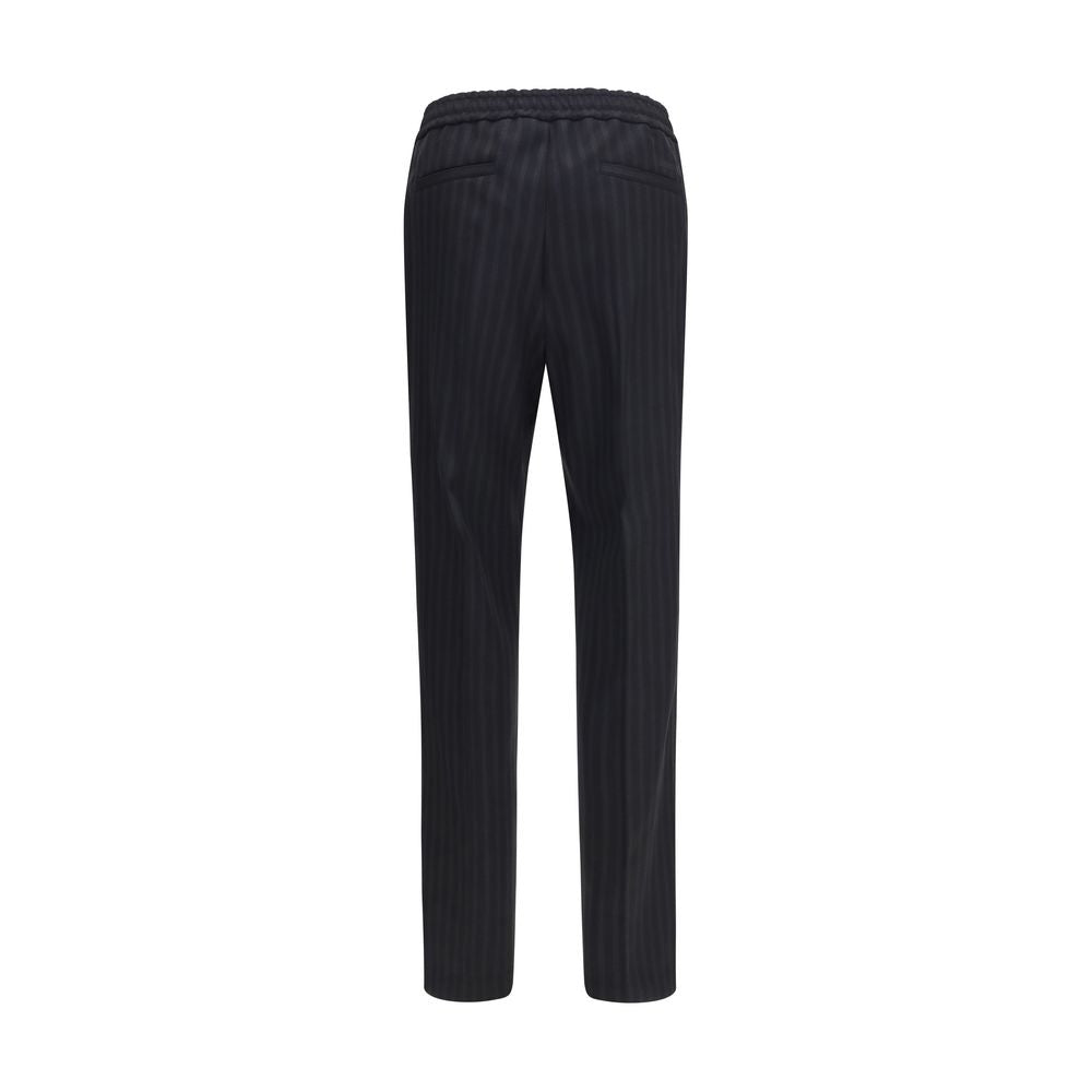Versace Schwarze Wollhose Oves Aries