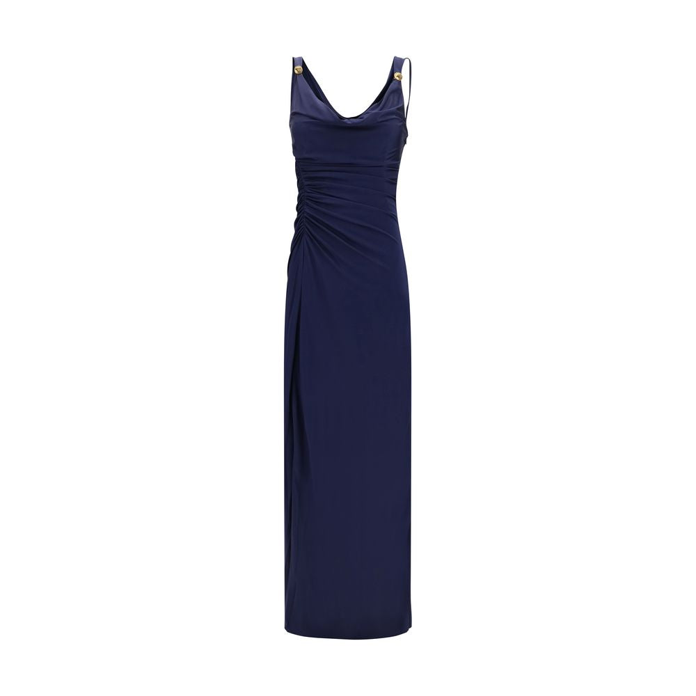 Versace Blaues Viskose-Freizeitkleid