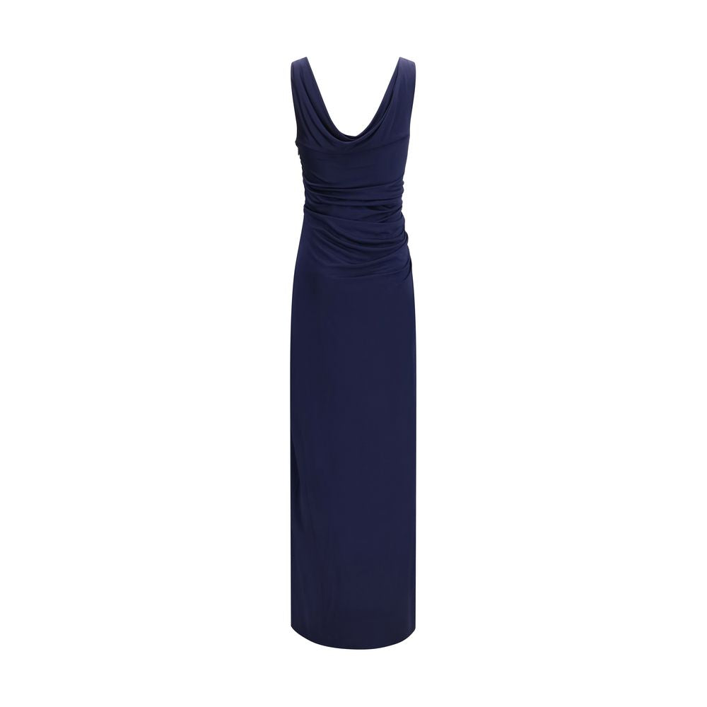 Versace Blaues Viskose-Freizeitkleid