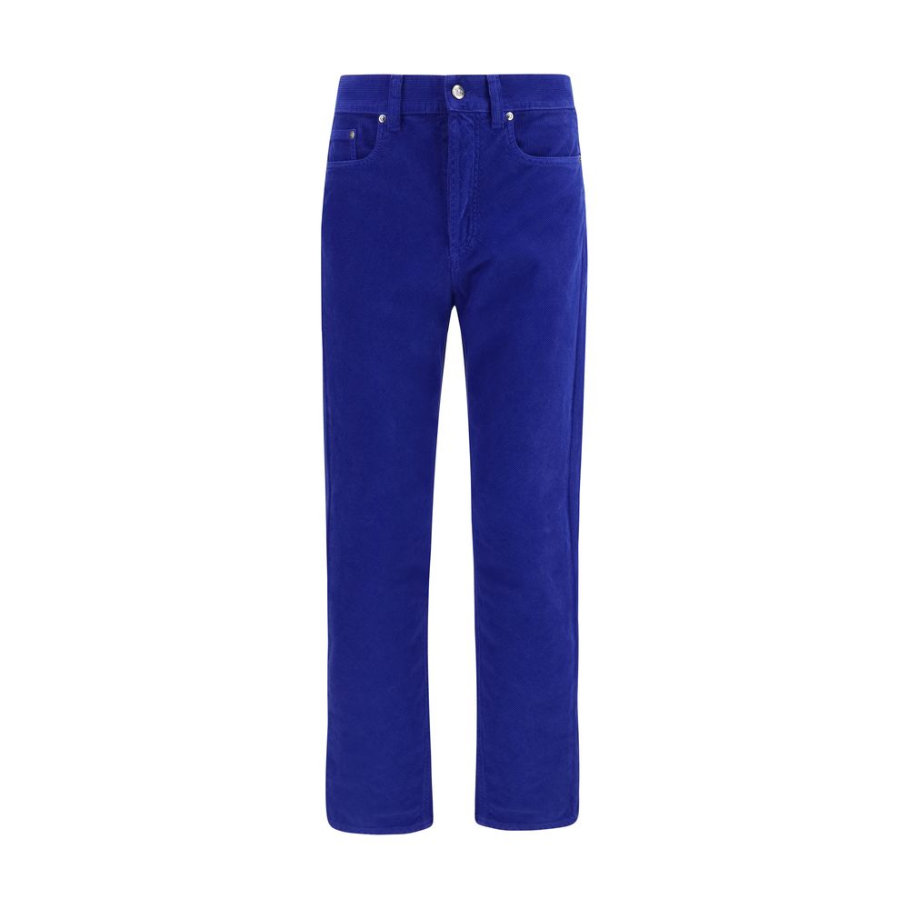 Versace Blaue Jeans aus Baumwolle im geraden Schnitt