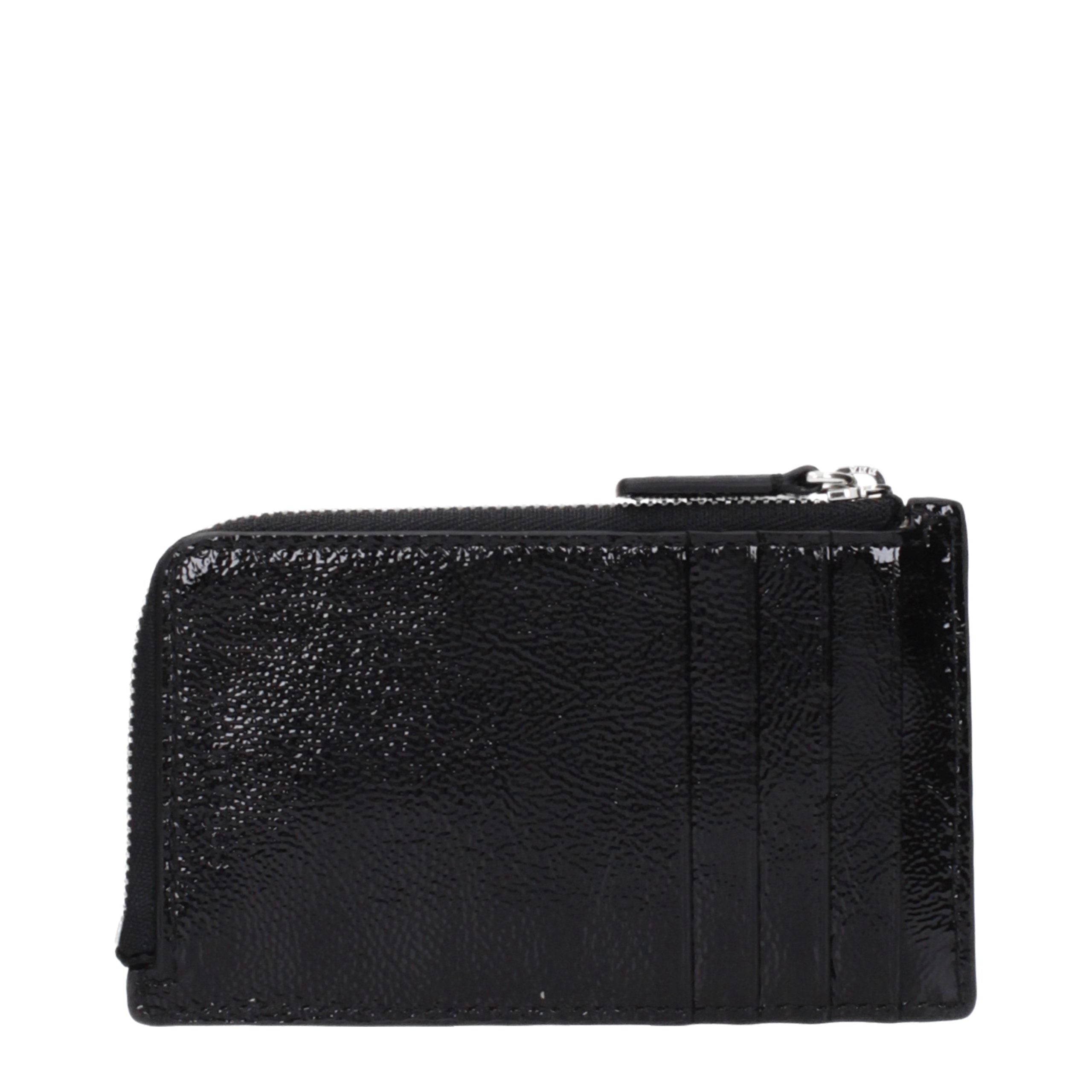 Courrèges Schwarzes Leder Portemonnaie