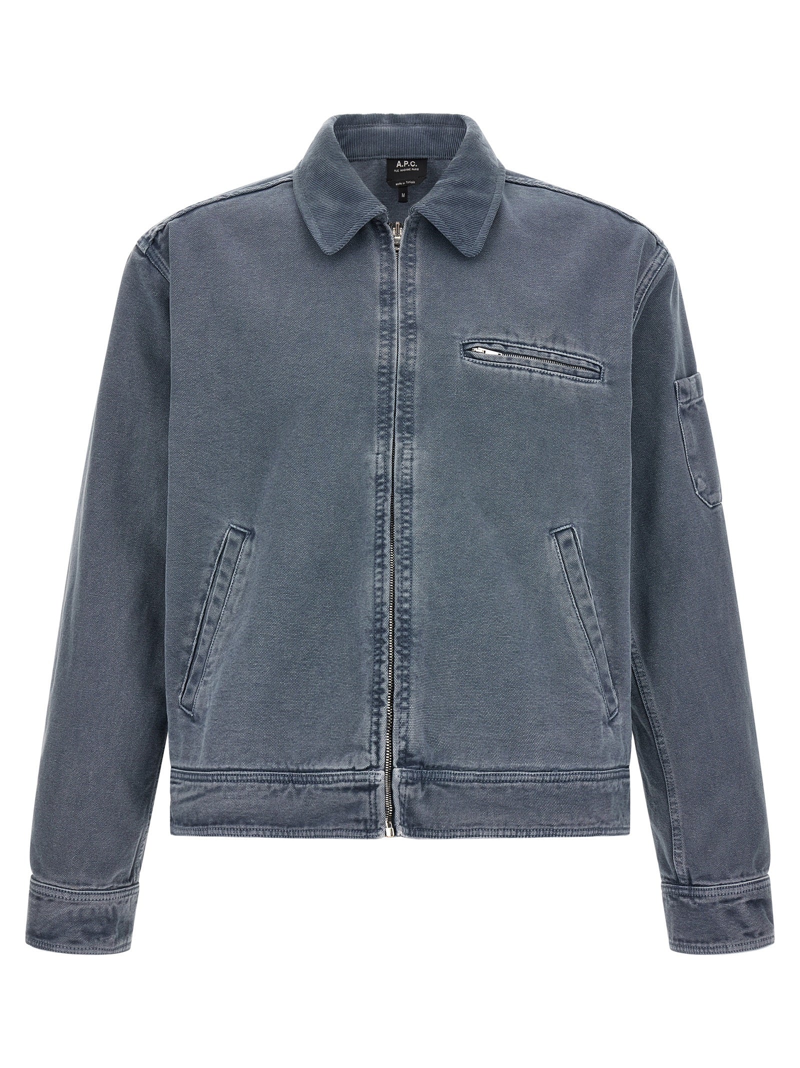 A.P.C. Graue Jeansjacke aus Baumwolle