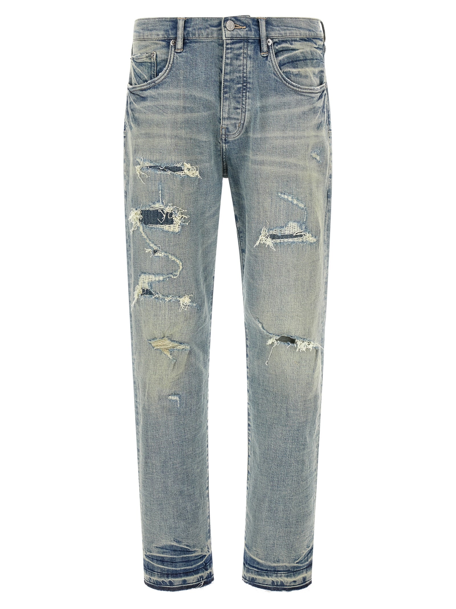 PURPLE Blaue Jeans aus Baumwolle, Tapered Fit