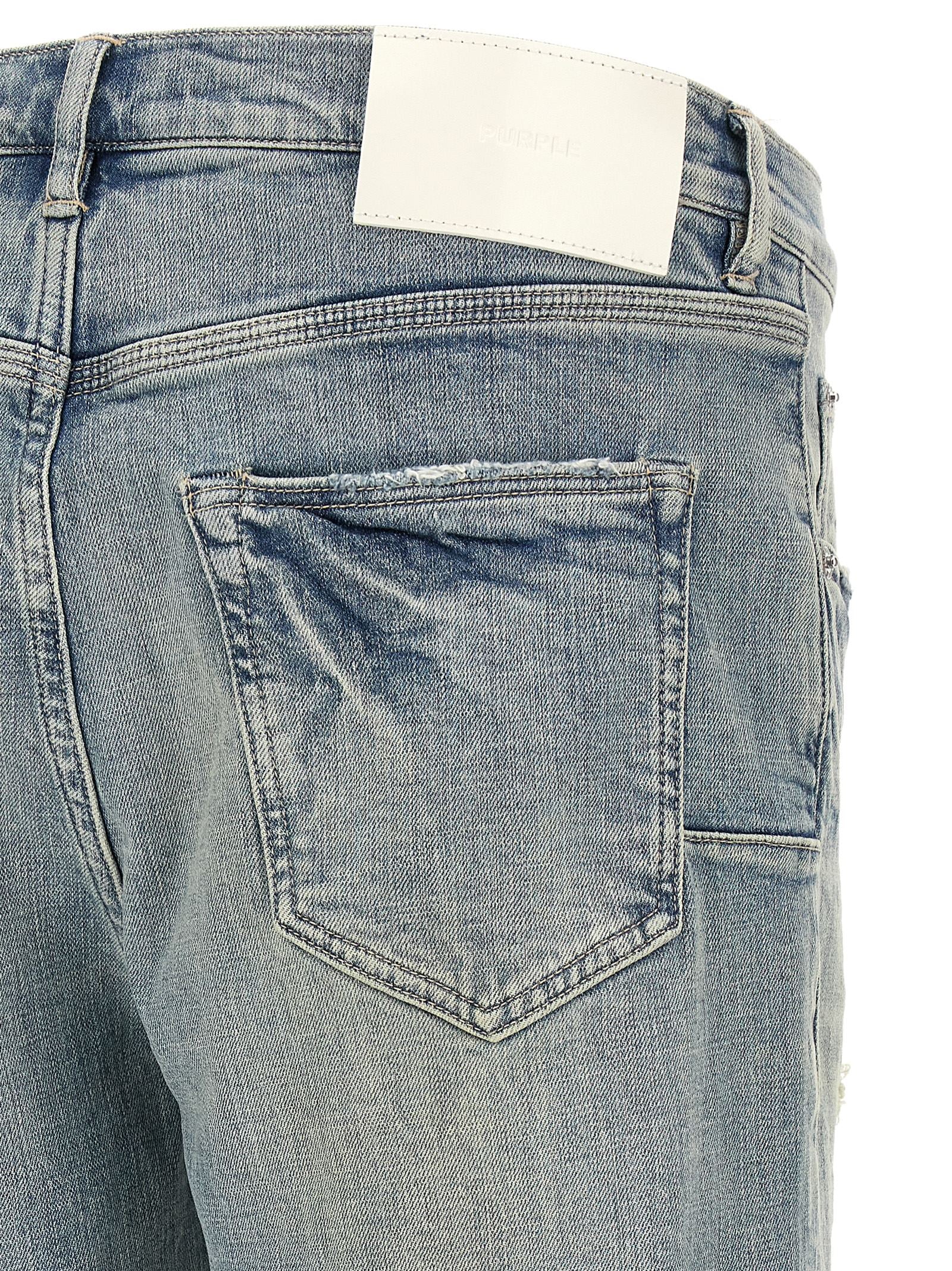 PURPLE Blaue Jeans aus Baumwolle, Tapered Fit