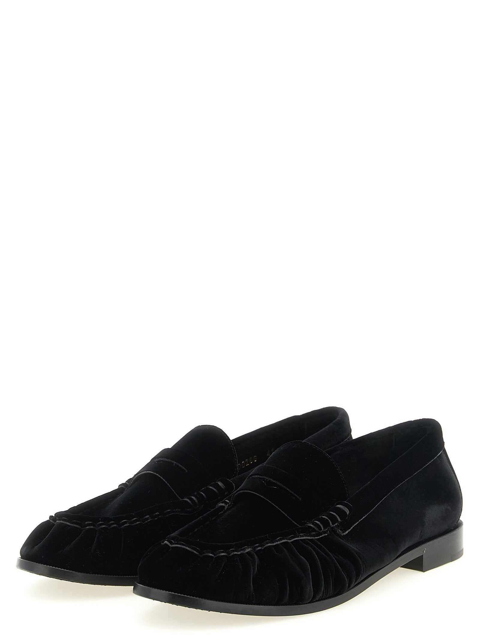 Saint Laurent Schwarze Loafer aus Viskose zum Hineinschlüpfen