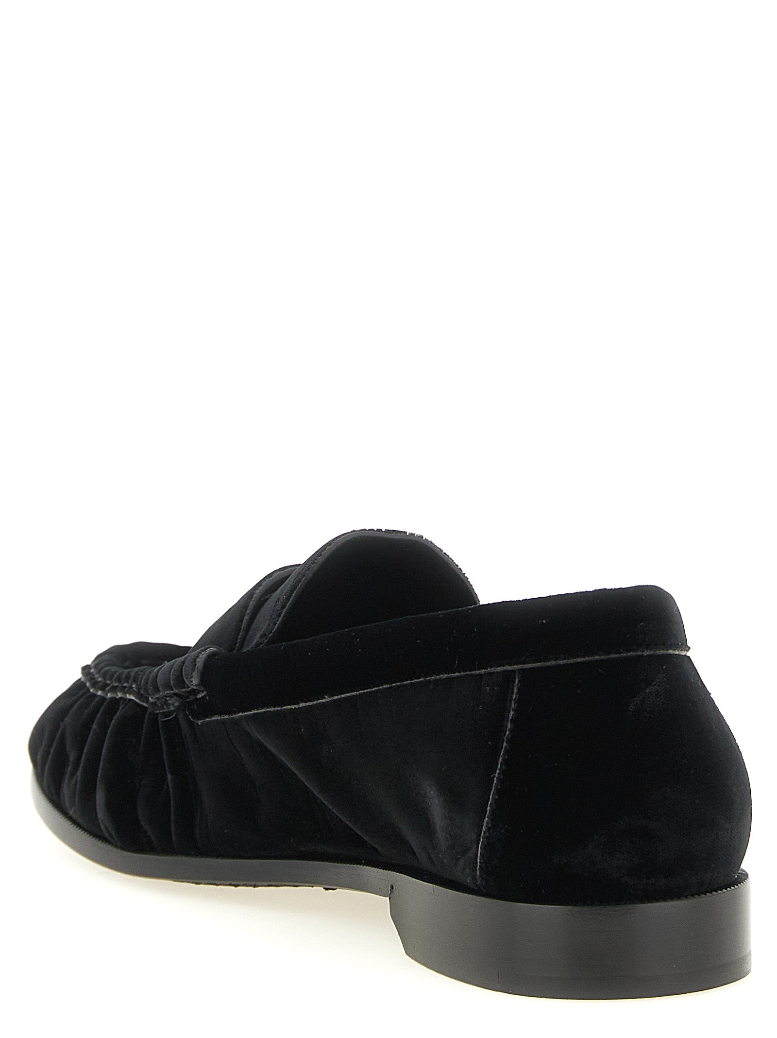 Saint Laurent Schwarze Loafer aus Viskose zum Hineinschlüpfen
