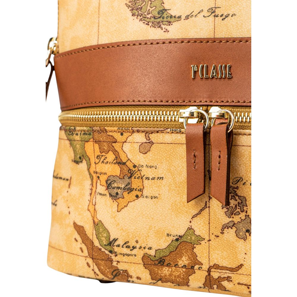 Alviero Martini Prima Classe Beiger Lederrucksack